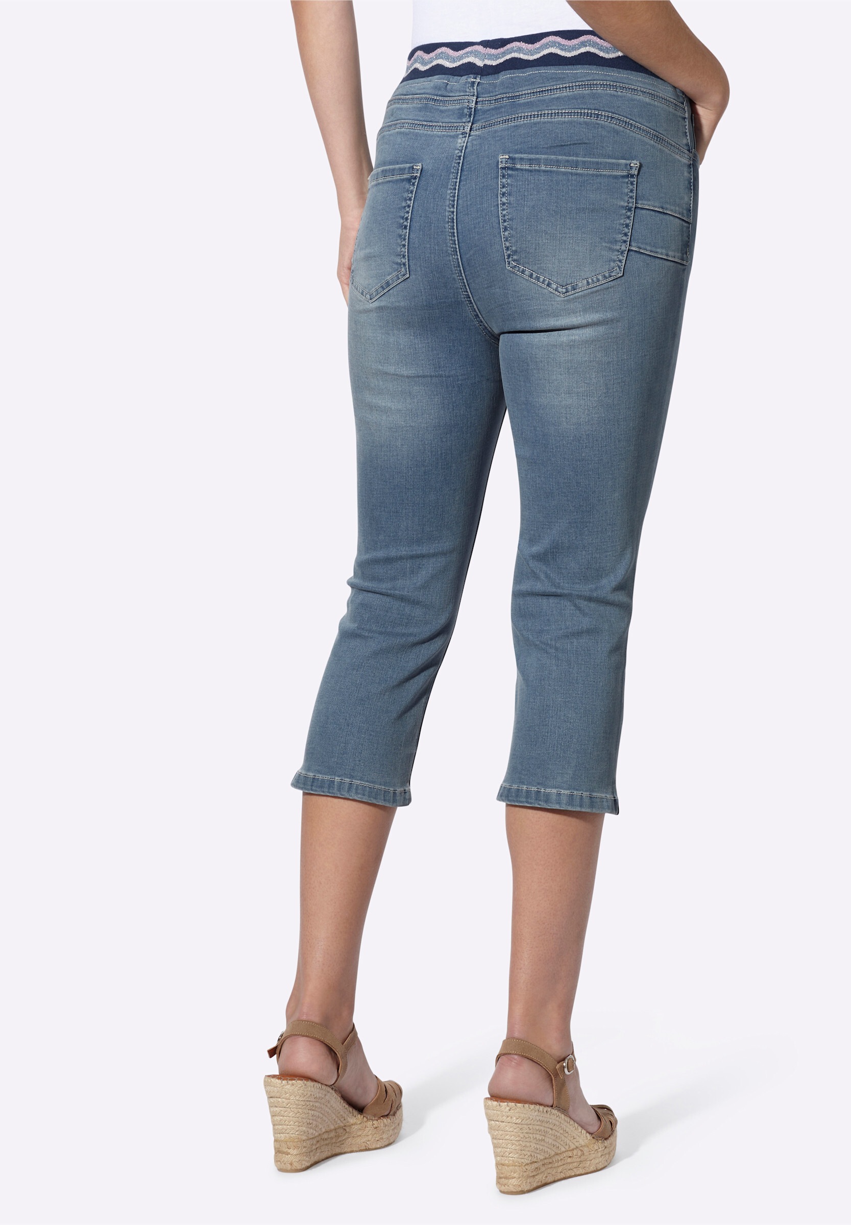 heine 5-Pocket-Jeans »Capri-Jeans Push-up-Jeans zum Reinschlüpfen«