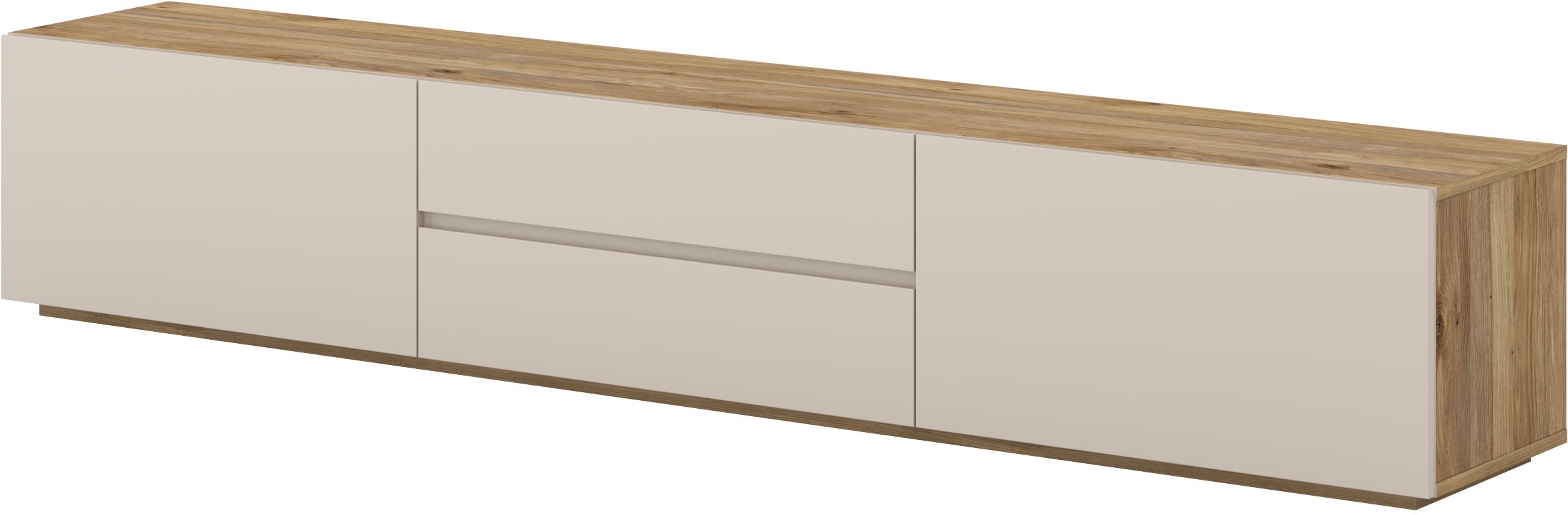 INOSIGN Lowboard »Criss, Breite 200 cm, moderne grifflose TV-Kommode« TV-Kommode, TV-Schrank, hängend und stehend montierbar