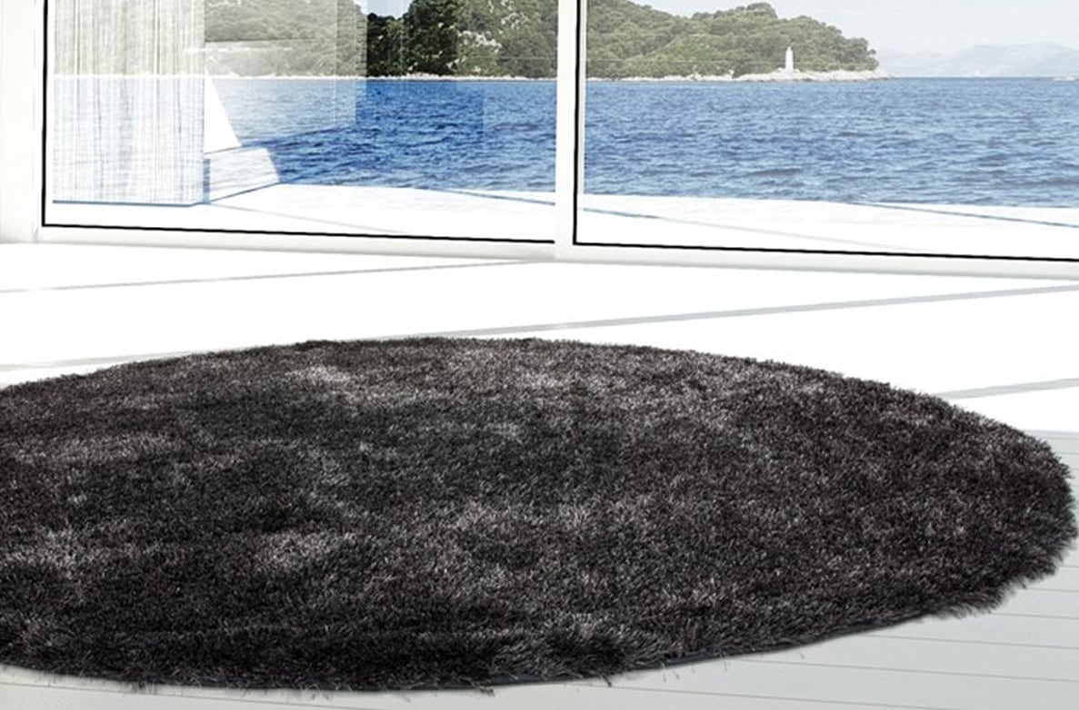 Bruno Banani Hochflor-Teppich »Alga«, rund, 40 mm Höhe, Uni-Farben, besonders weich und kuschelig