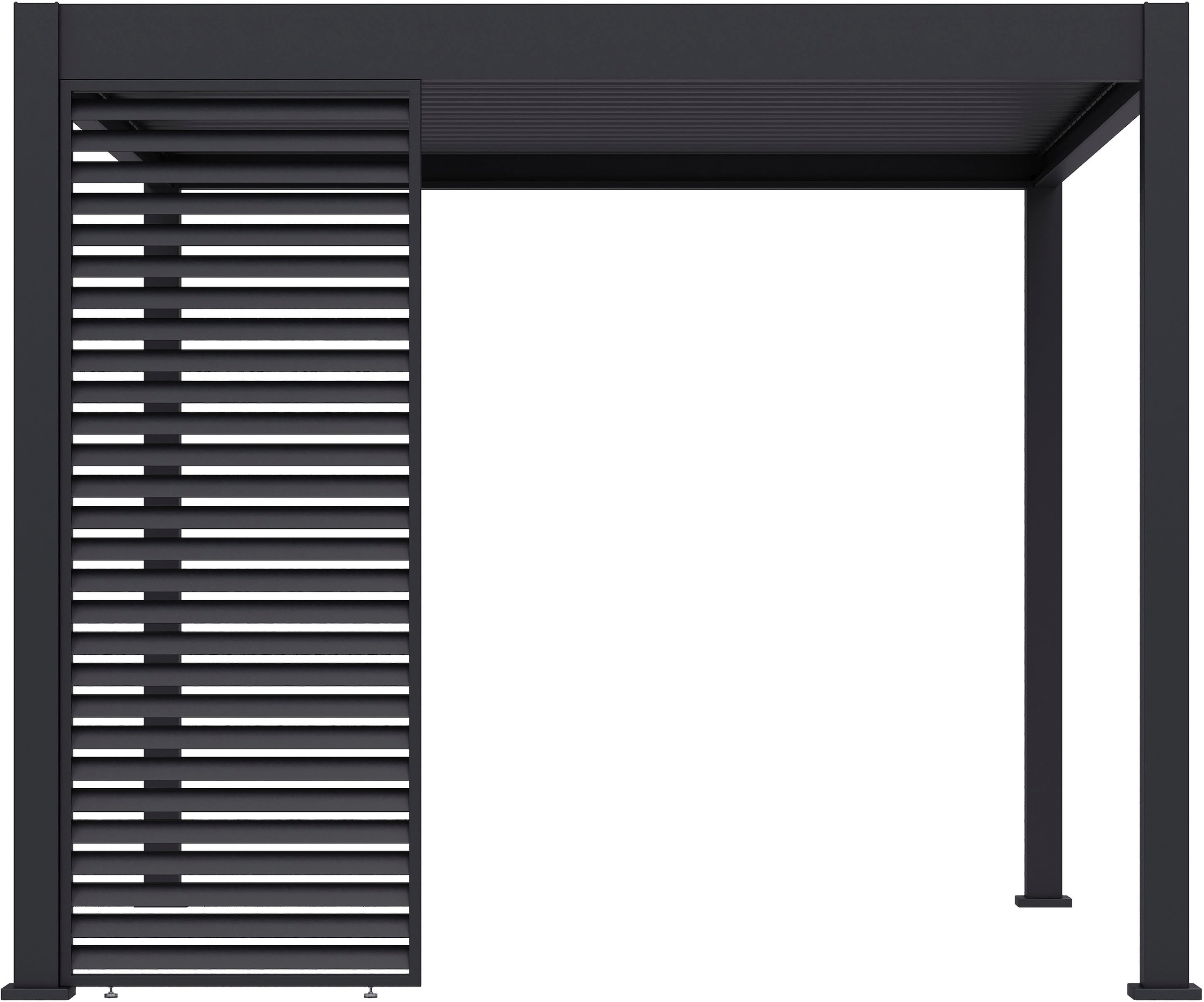 Paragon Pavillonseitenteil »Lamellen Sichtschutz für Pergola Grand Tuscan 10 Grau«