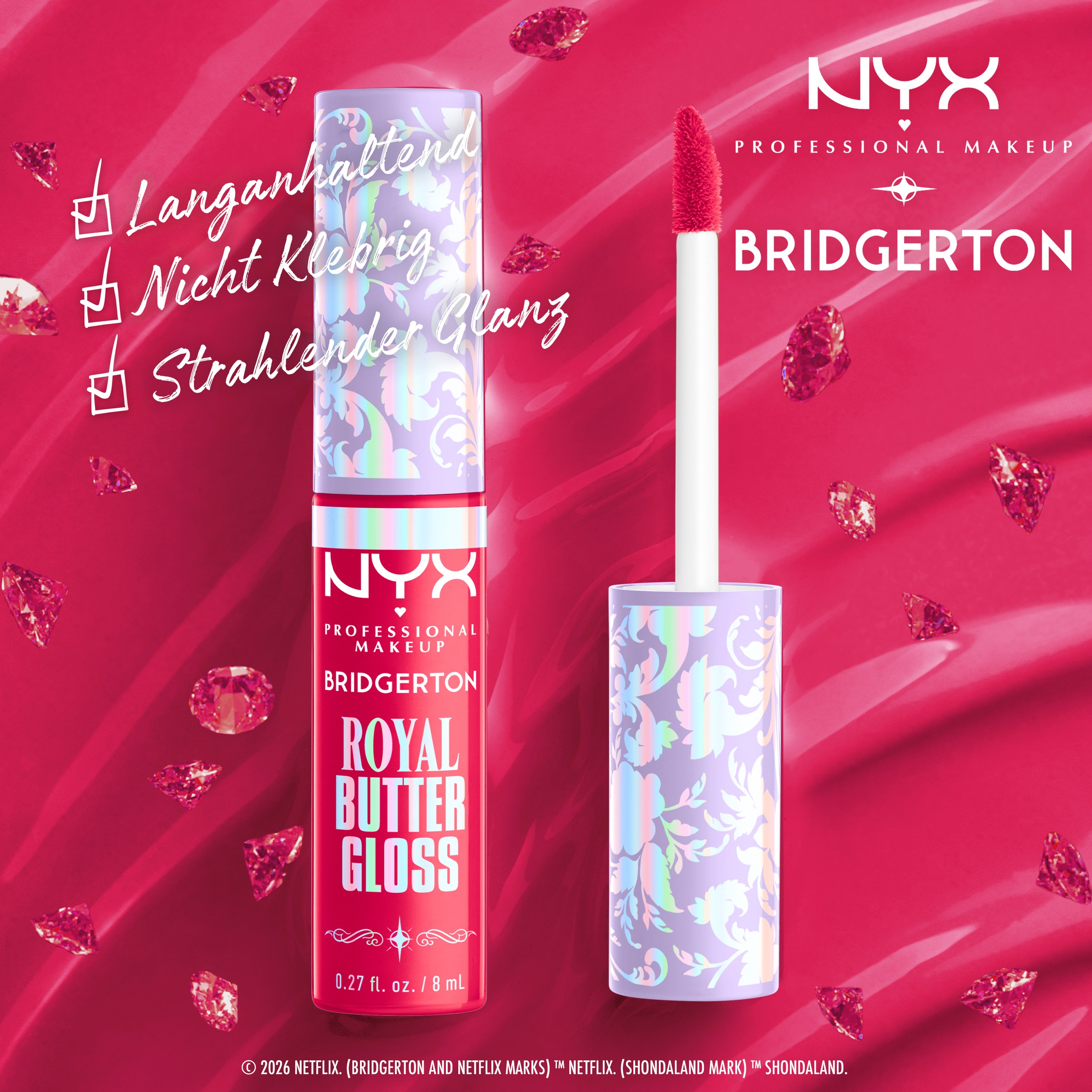 NYX PROFESSIONAL MAKEUP Schmink-Set »BRIDGERTON ROYAL TREASURES LIP KIT« Royal Butter Gloss und Royal Lip Liner