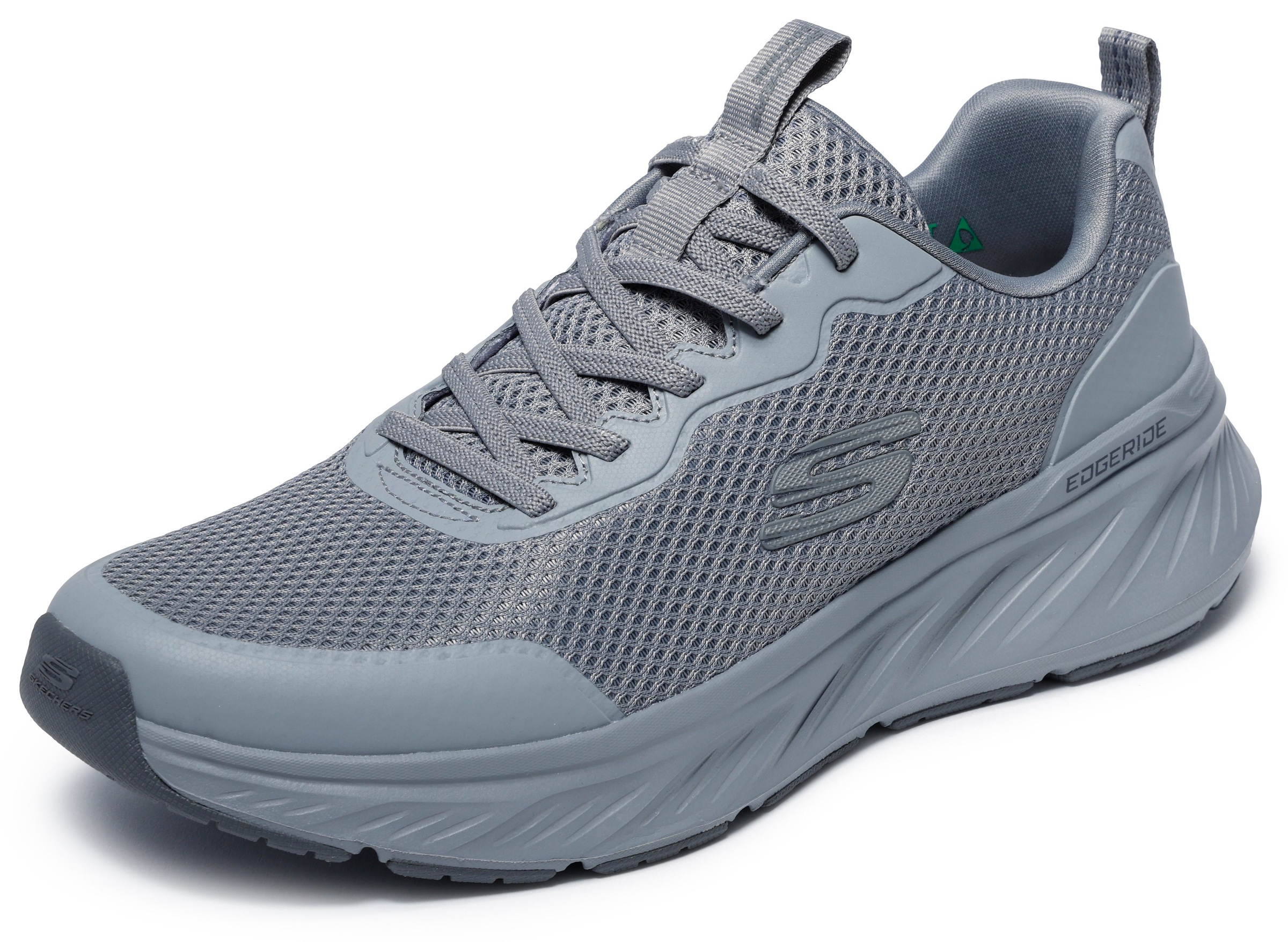 Skechers, Herren, Slip-On Sneaker »EDGERIDE-« Slipper, Schlupfschuh, Freizeitschuh mit RELAXED FIT Funktion, grau, 45, grau, Skechers Sneaker mit Air-