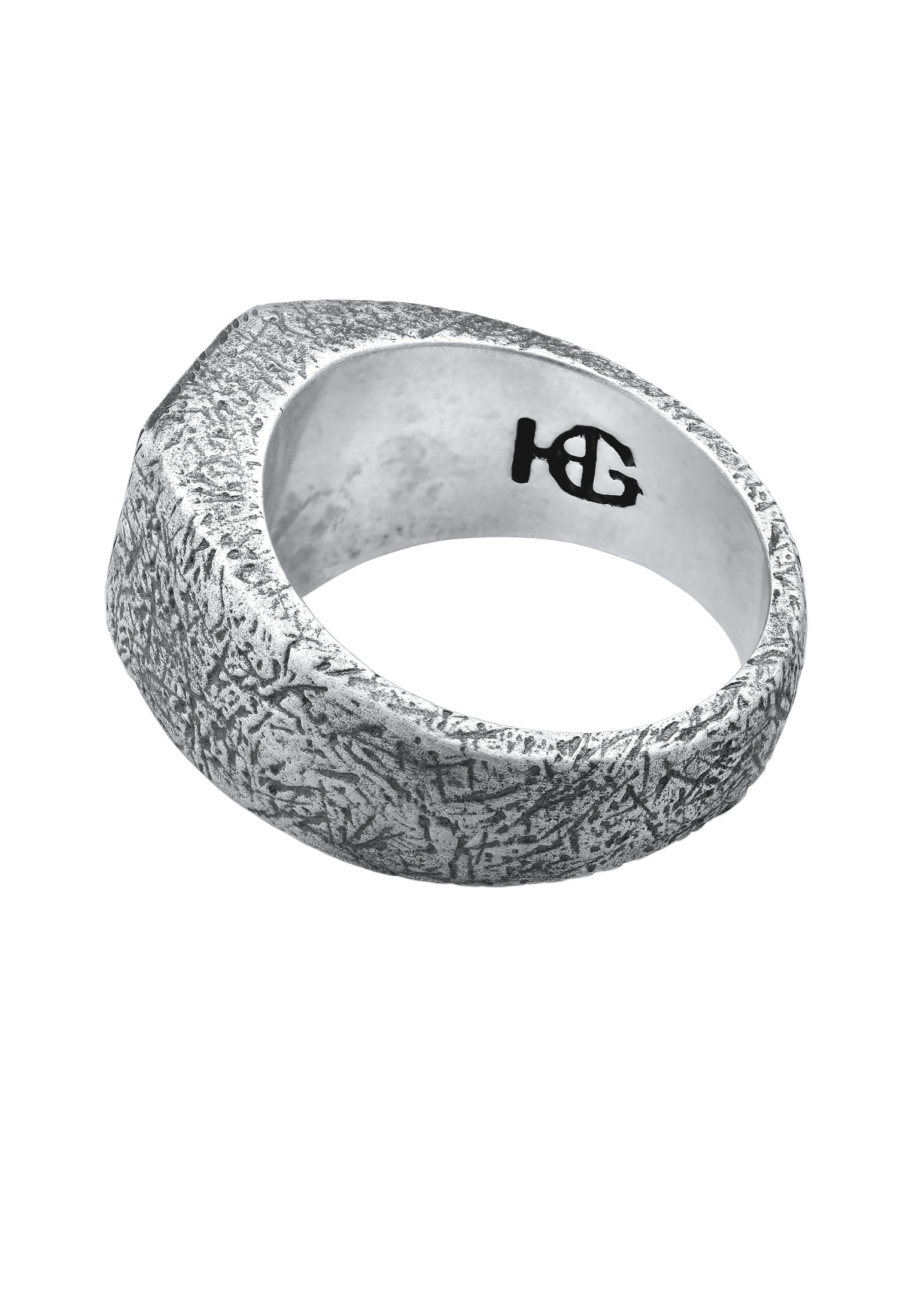 HAZE & GLORY Siegelring »Ring Siegelring Palme Onyx Schwarz 925 Sterling Silber«