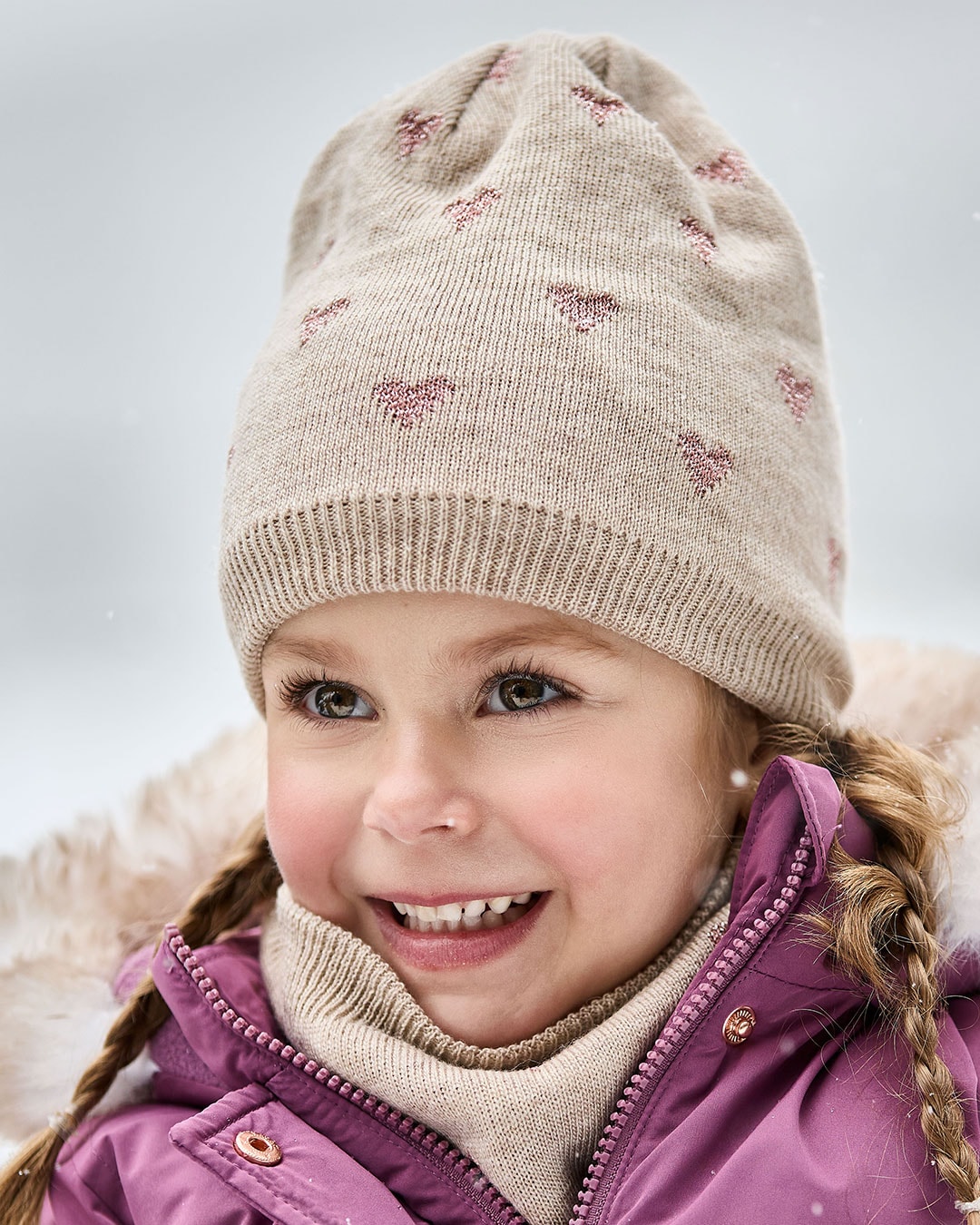 MAXIMO Beanie Wollanteil, Feinstrick, gefüttert, Glitzer Details