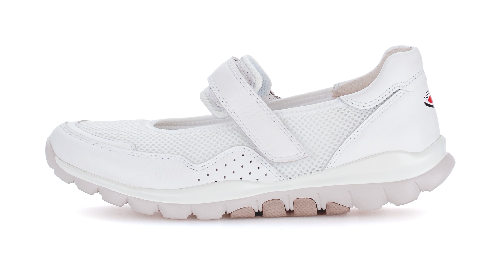 rollingsoft Riemchenballerina  , Klettschuh, Freizeitschuh, Komfortschuh mit Lochmuster