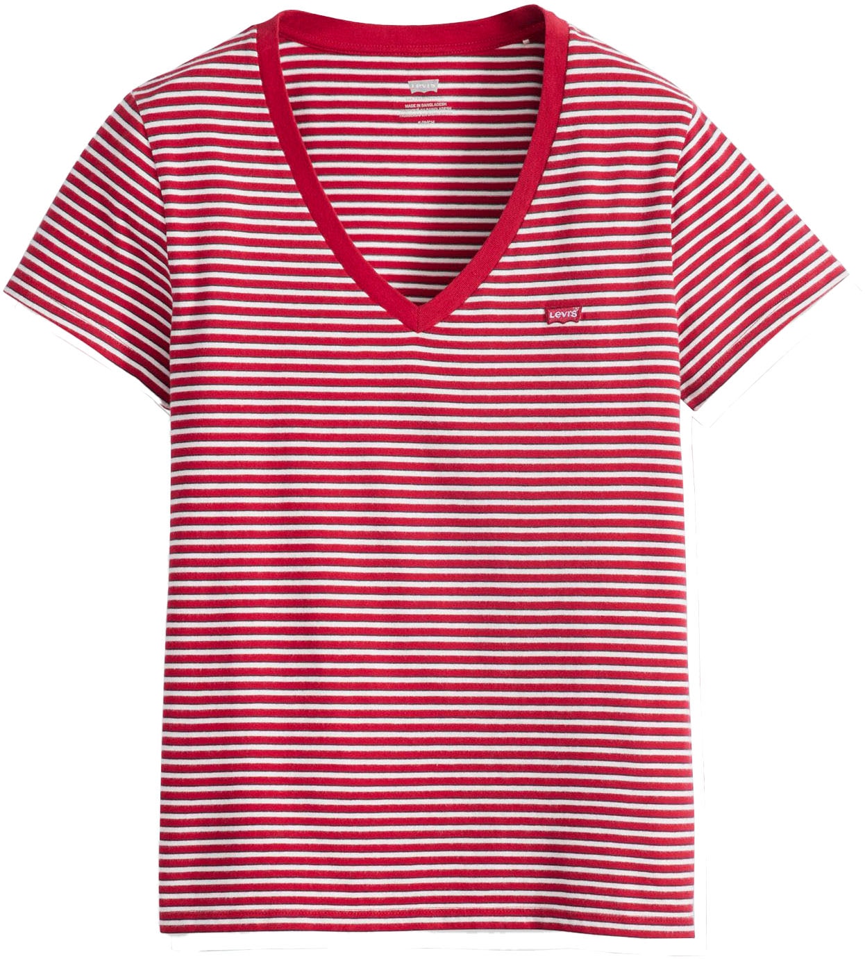 Levi's® V-Shirt »PERFECT VNECK«, mit Mini-Batwing-Logostickerei