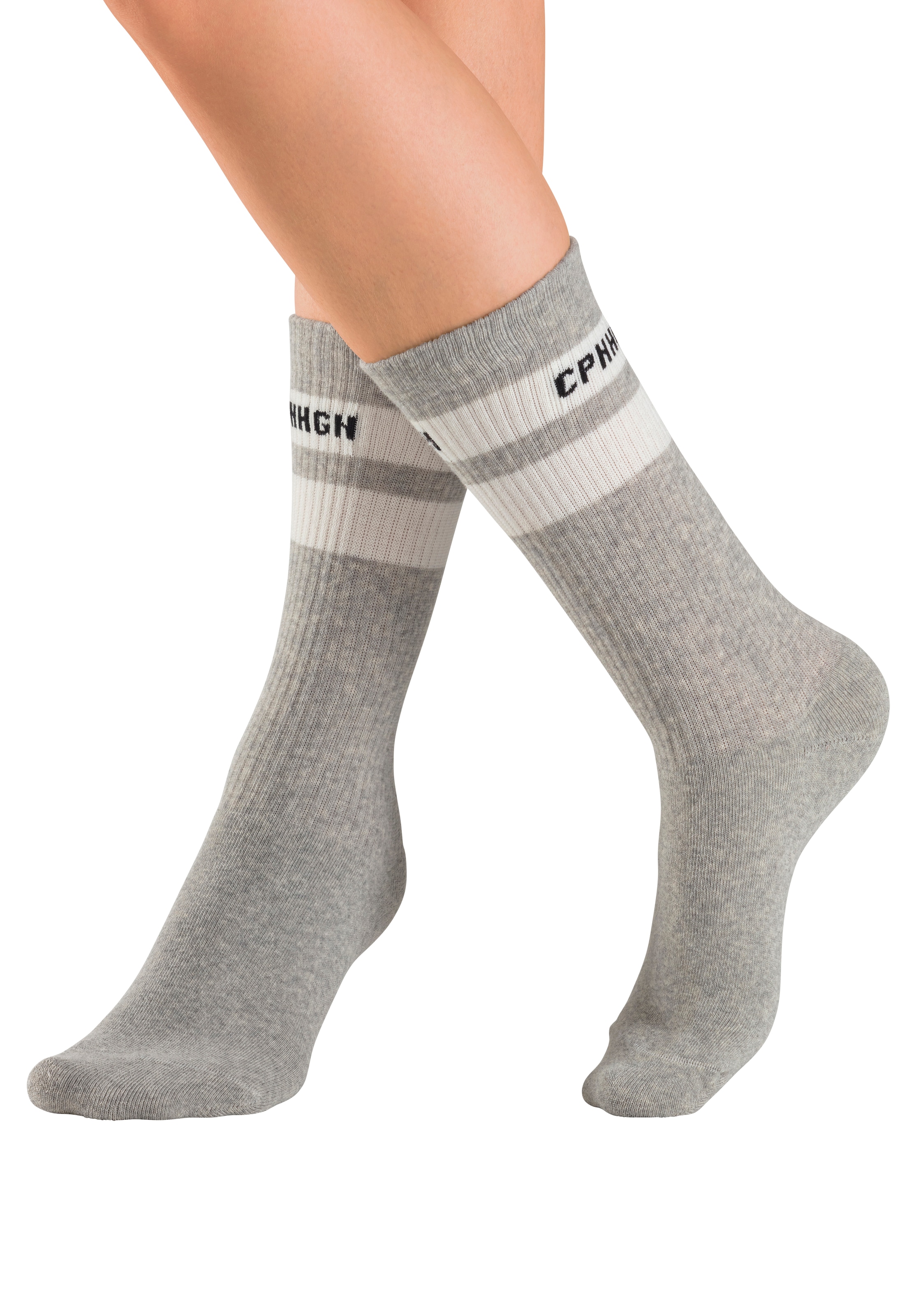 Copenhagen Studios Tennissocken, (Packung, 3 Paar), mit Streifendesign und Vollfrottee
