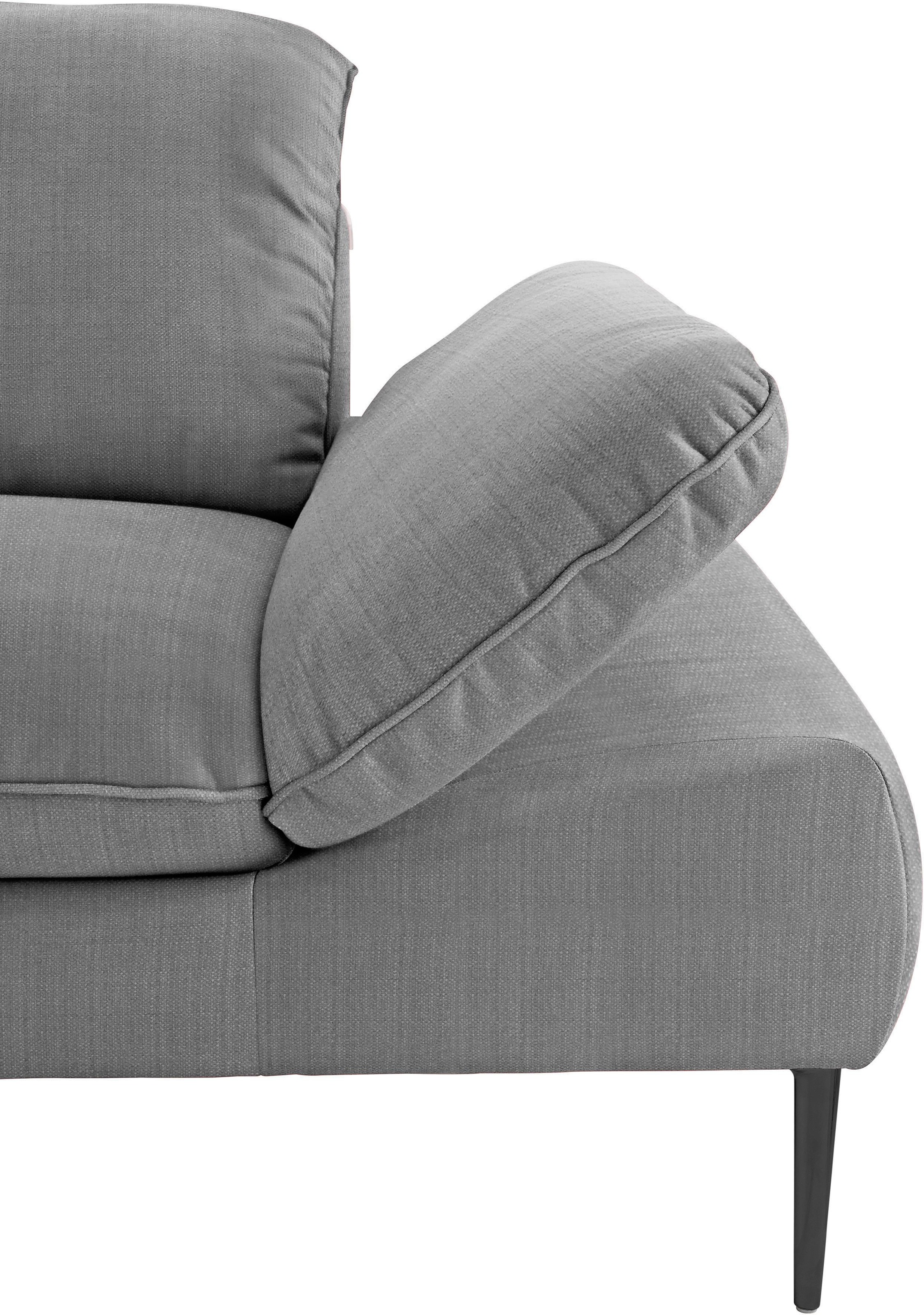 W.SCHILLIG Ecksofa »enjoy&MORE, Designsofa, bequem, zeitlos und elegant, L-Form« Sitztiefenverstellung, Füße schwarz pulverbeschichtet, Breite 340 cm
