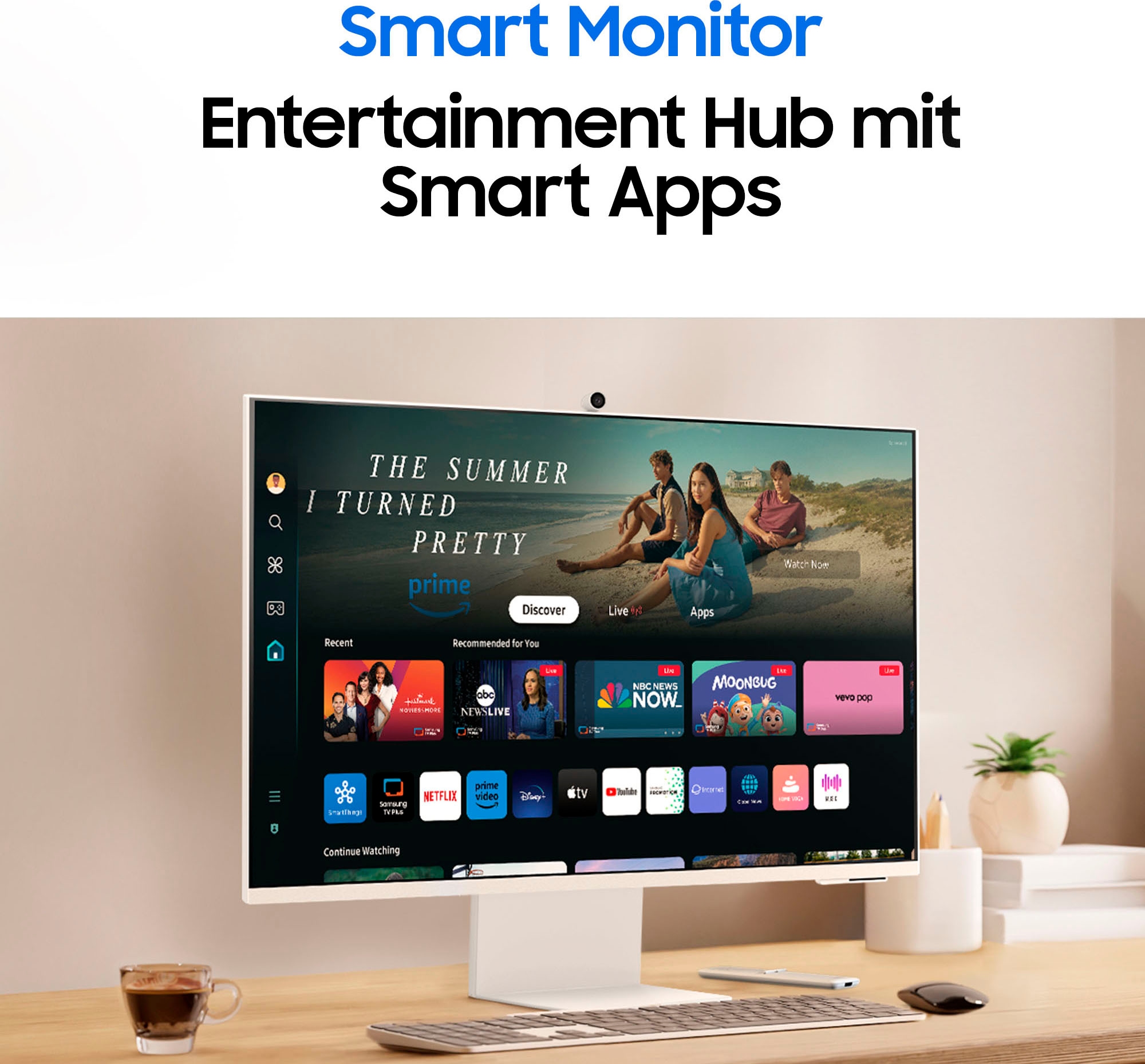 Samsung Smart Monitor »S32DM801UU«, 80 cm/32 Zoll, 3840 x 2160 px, 4K Ultra HD, 4 ms Reaktionszeit, 60 Hz, 4K AI Upscaling