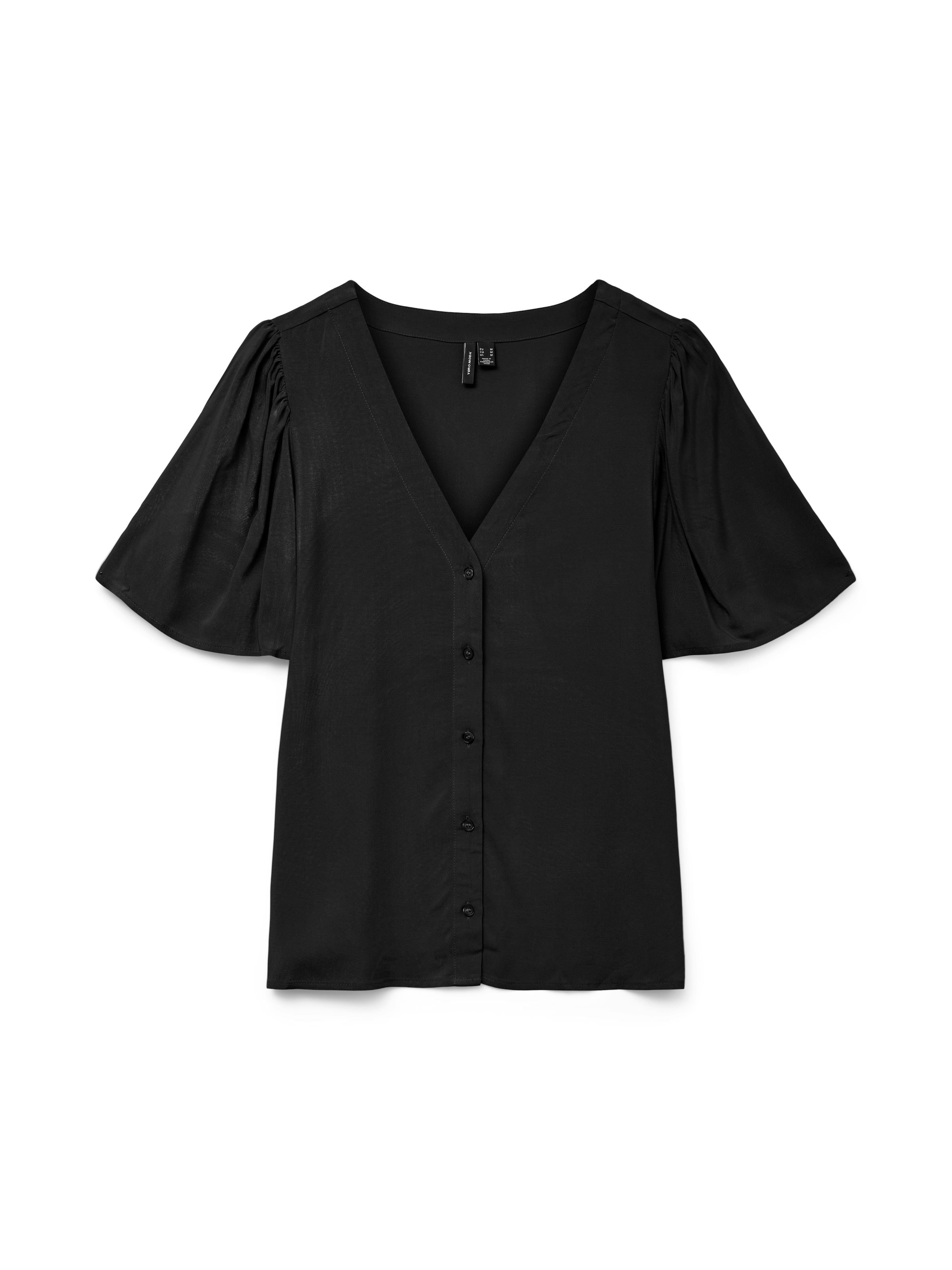 Vero Moda Kurzarmbluse »VMALBA SS V-NECK SHIRT WVN GA«