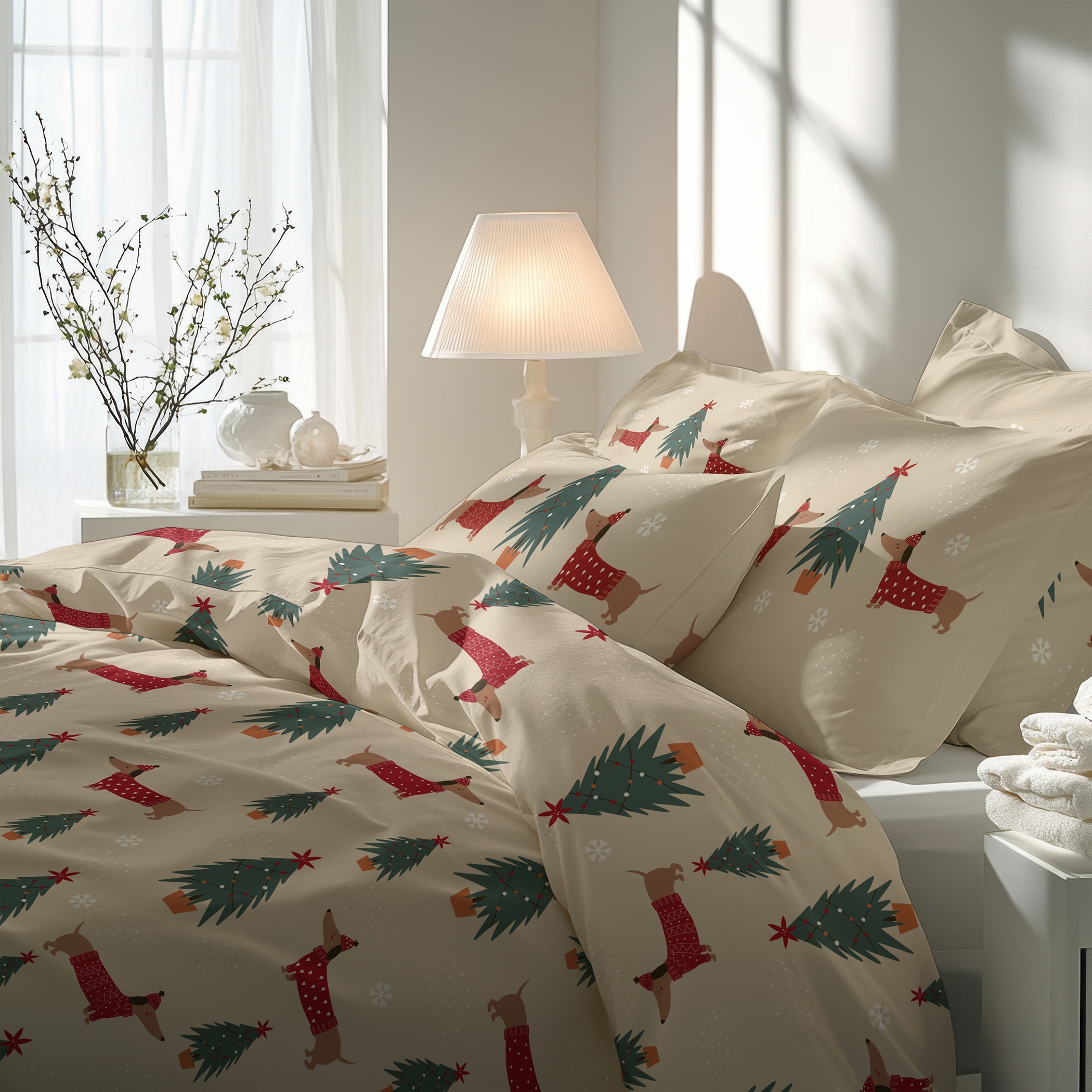 Florella Bettwäsche »Ristana-X-Mas Flausch-Flanell, 100%Baumwolle« 2 Stk.