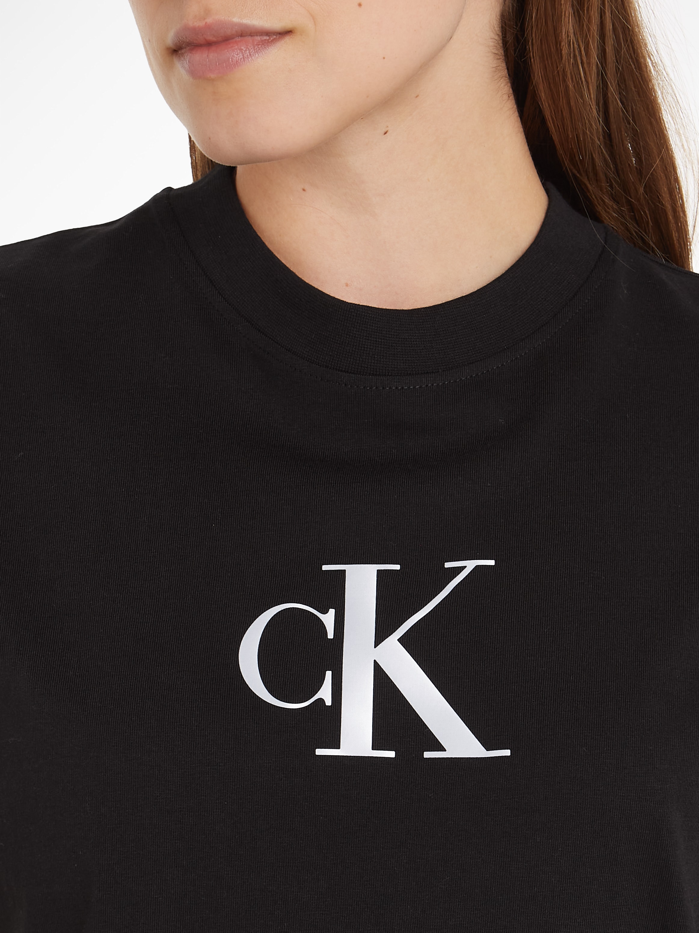 Calvin Klein Jeans Shirtkleid »SATIN CK T-SHIRT DRESS«, mit Logomarkenlabel