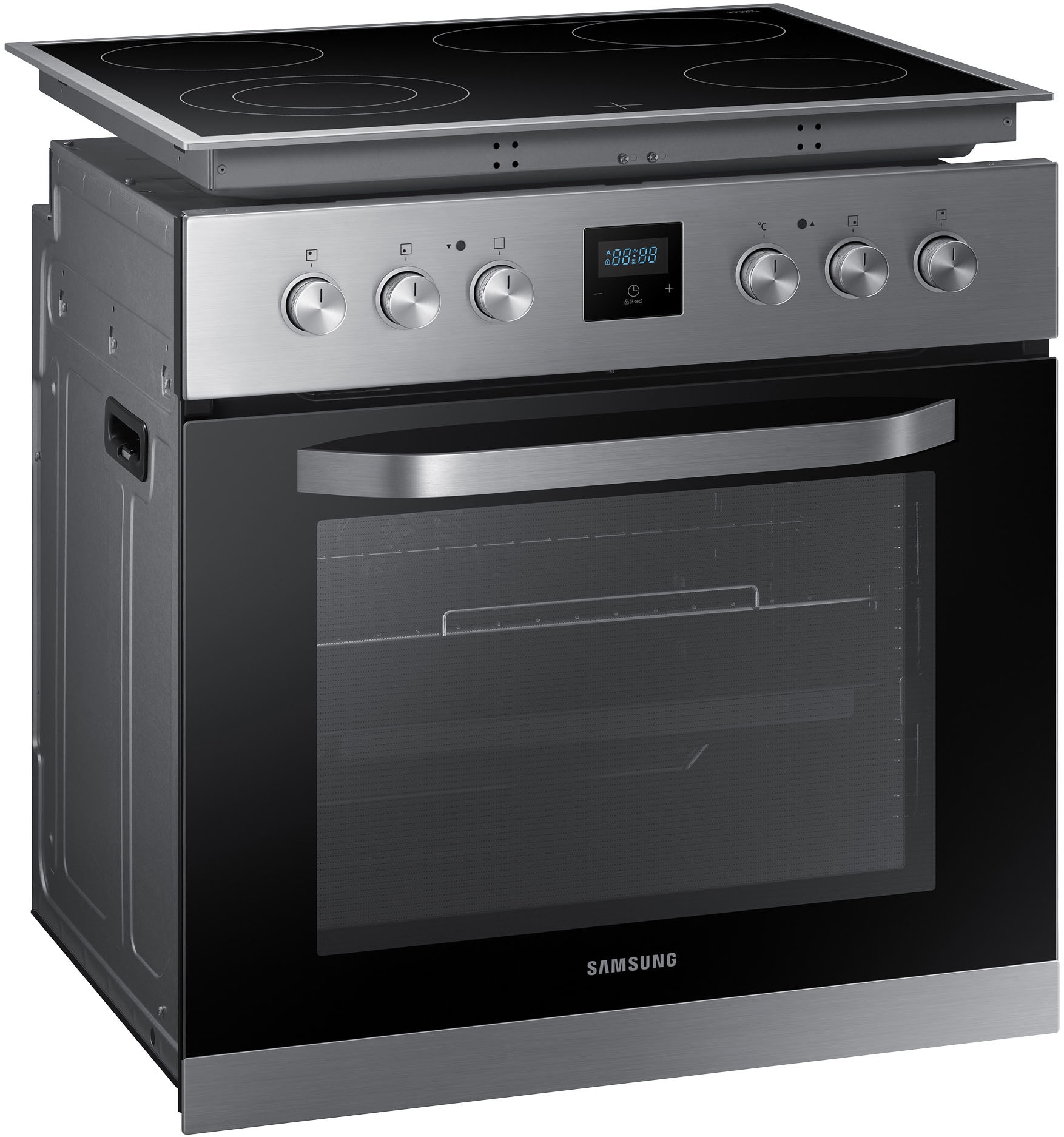 Samsung Elektro-Herd-Set »F-NB69R3301RS« mit 1-fach-Teleskopauszug Herd-Set mit SCHOTT CERAN® Kochfläche  & bequemen Teleskopvollauszug