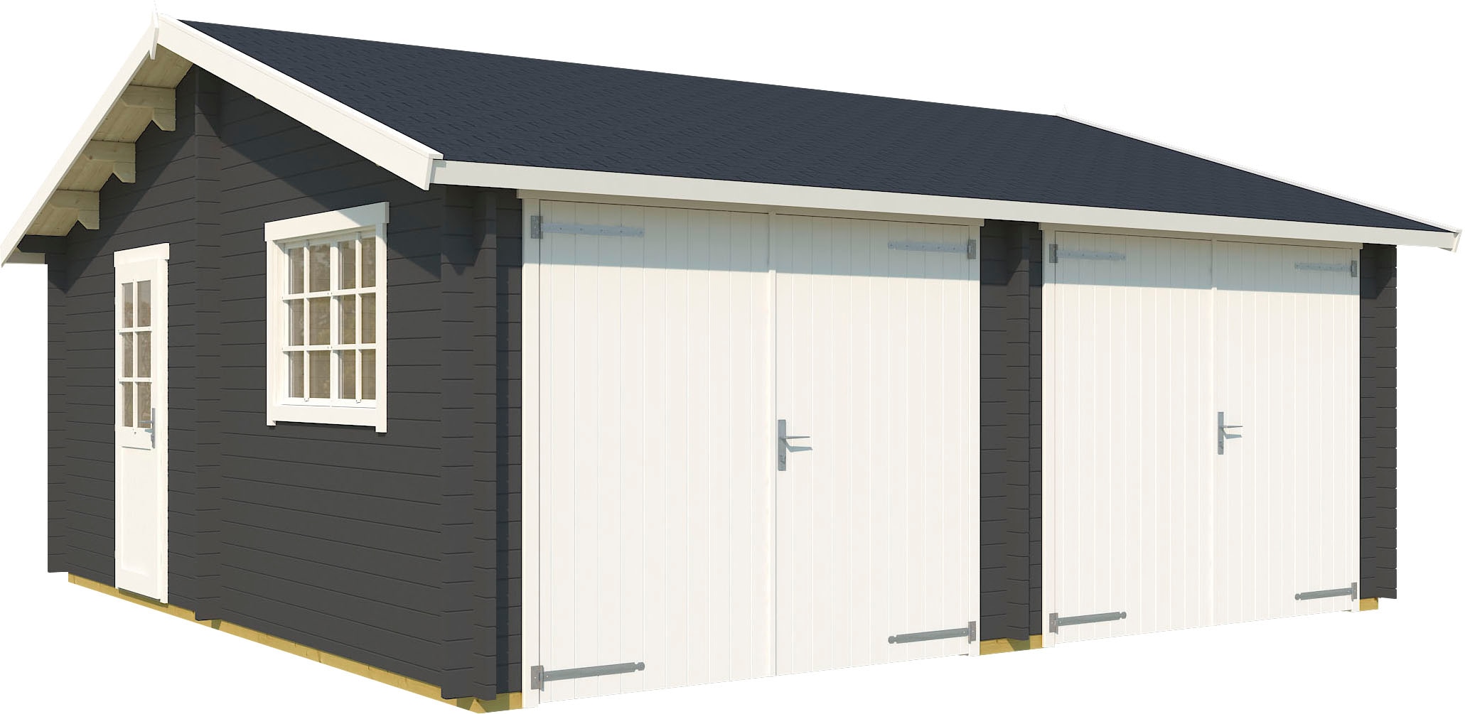 LASITA MAJA Garage »Falkland«, (Set, Fahrzeuge Holztoren + kaufen XXL online 2 Garage geeignet), mit 3 | Für 2 Garantie Jahren
