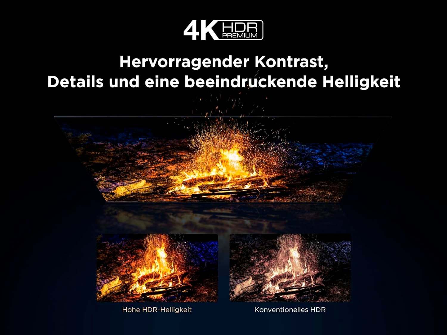 TCL QLED Mini LED-Fernseher »55Q6CX1«, Smart-TV-Google TV, 144 Hz, 4K HDR Premium, Smart TV, Apple TV, Multi-HDR und Dolby Vision