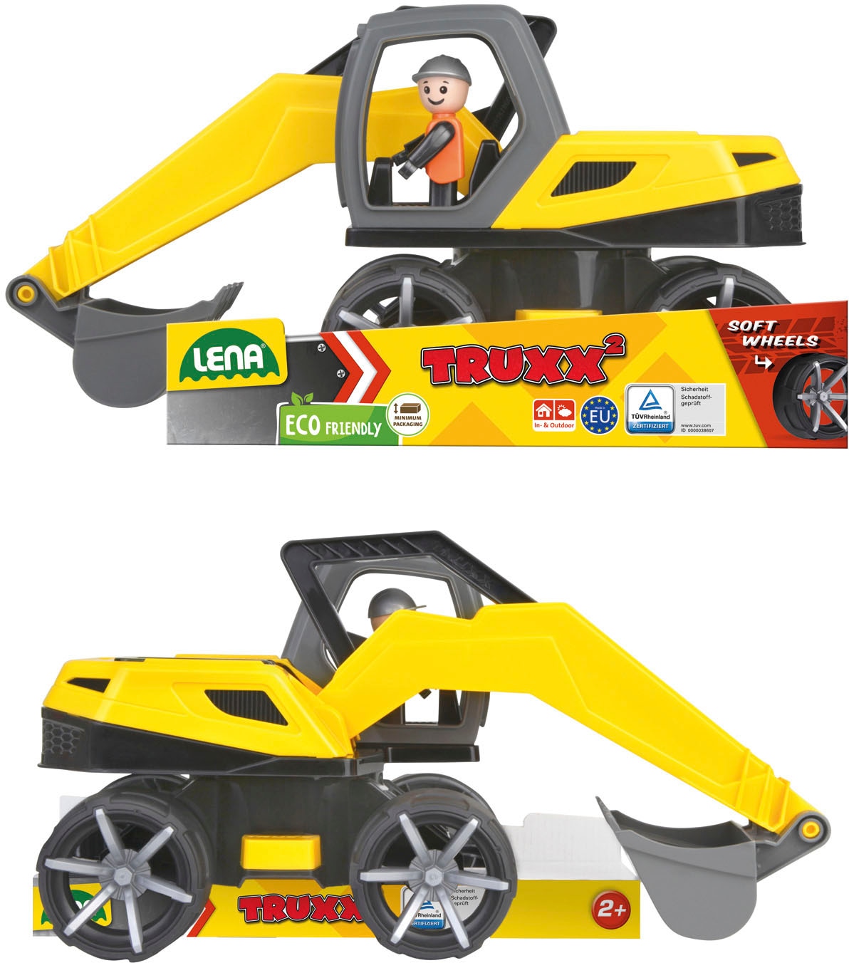 Lena® Spielzeug-Bagger »TRUXX²«, inklusive Spielfigur, Made in Europe