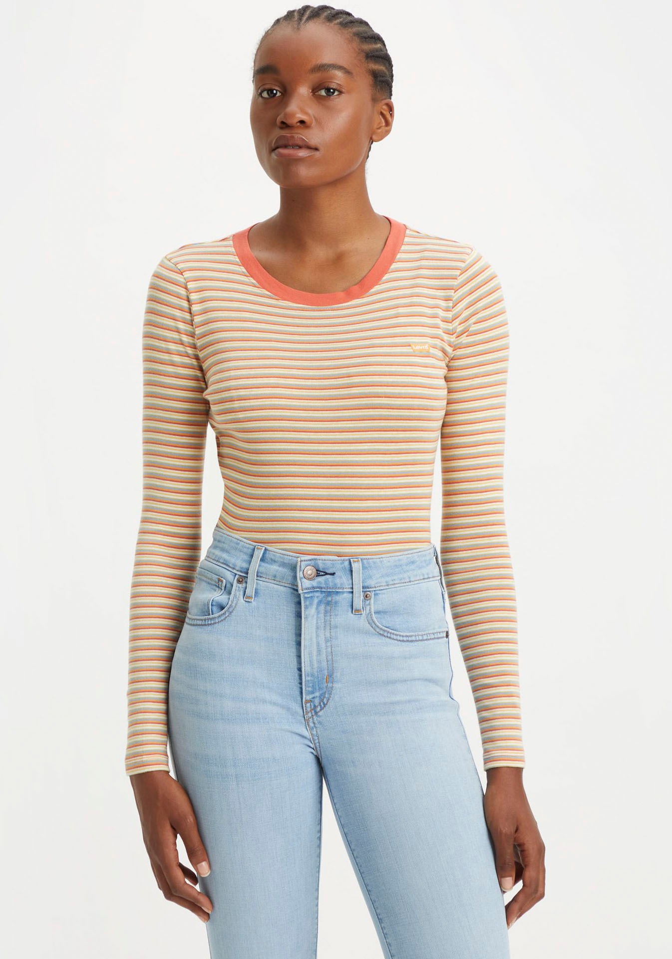 Levi's® Langarmshirt »BABY TEE« im Ringeldessin aus Baumwolle