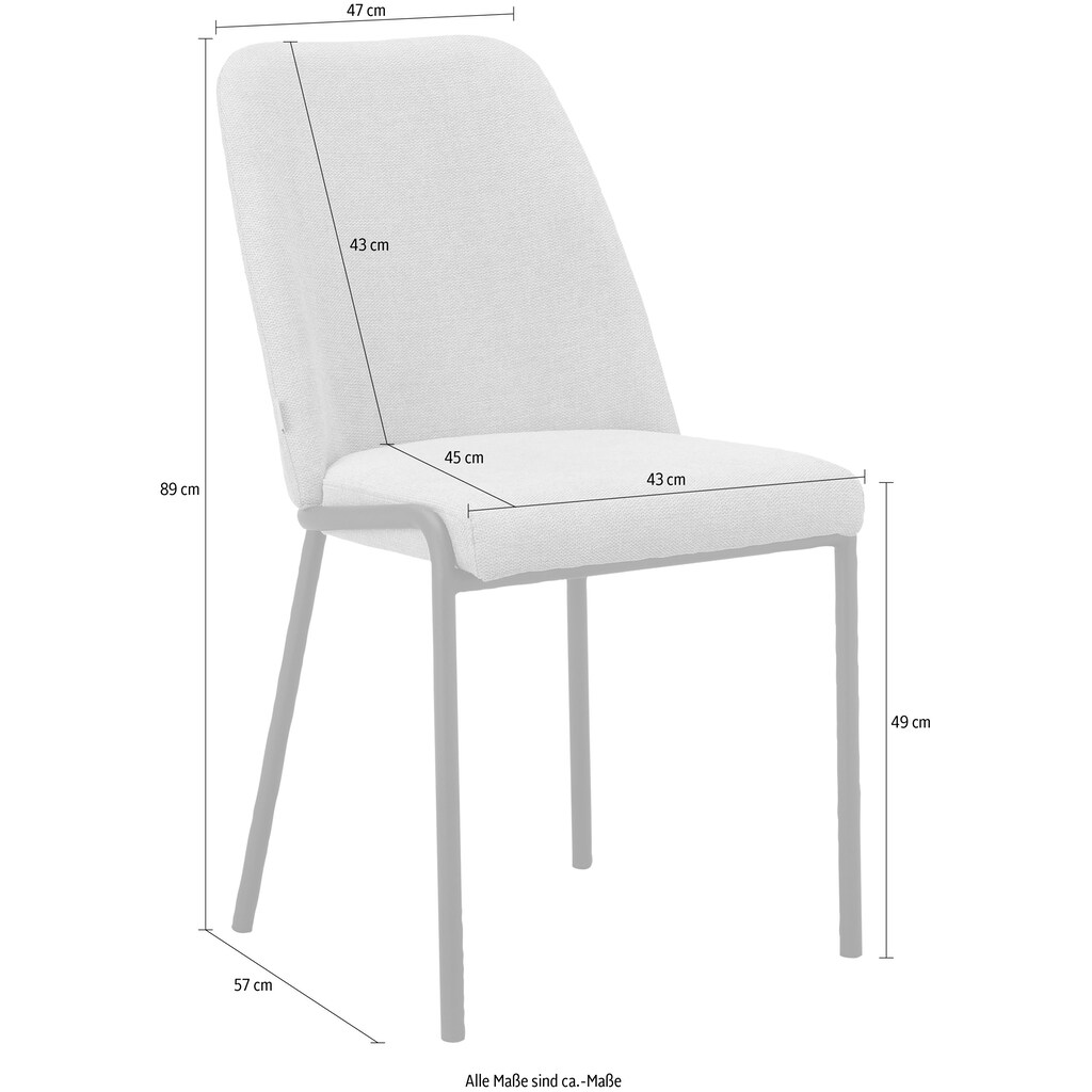 andas Esszimmerstuhl »Grimsbu«, 2 St., Webstoff