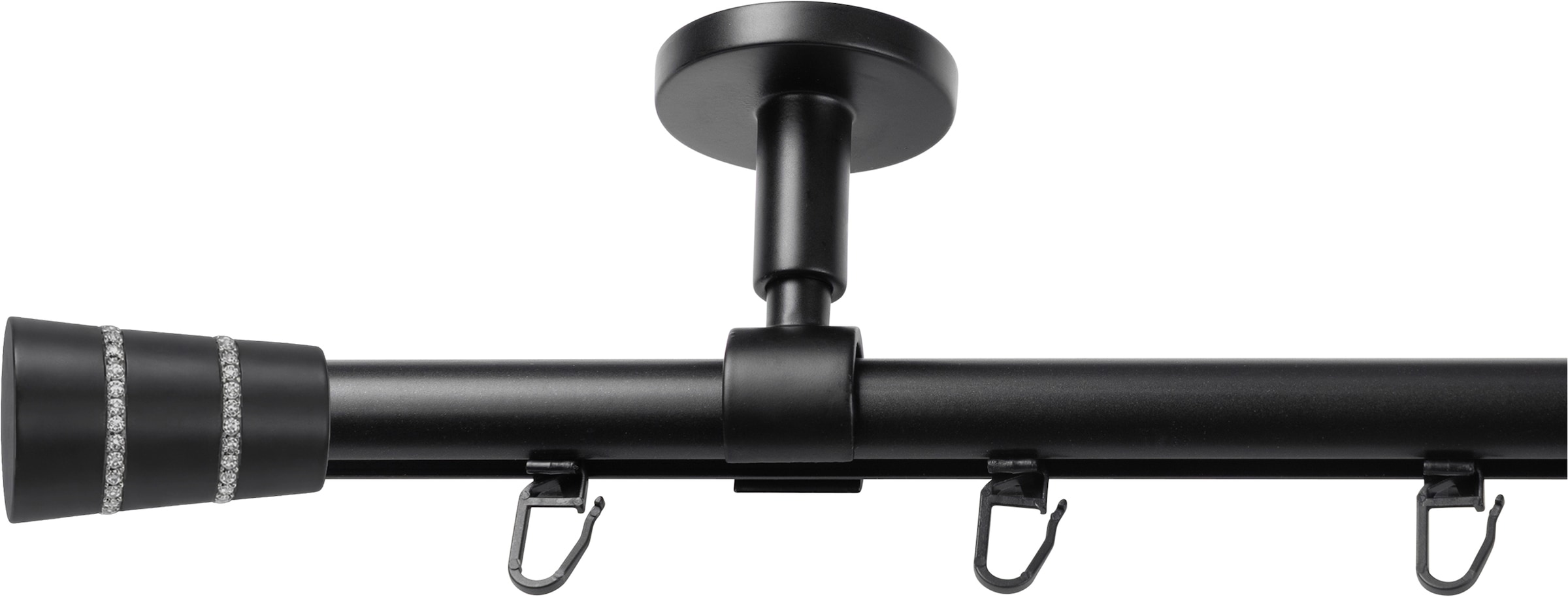 SN DECO GROUP Gardinenstange "Gardinenstange Innenlauf Rennes Ø 19 mm, 1-läufig, Fixmaß, verschraubt" Ø 19 mm Fixmaß;kürzbar