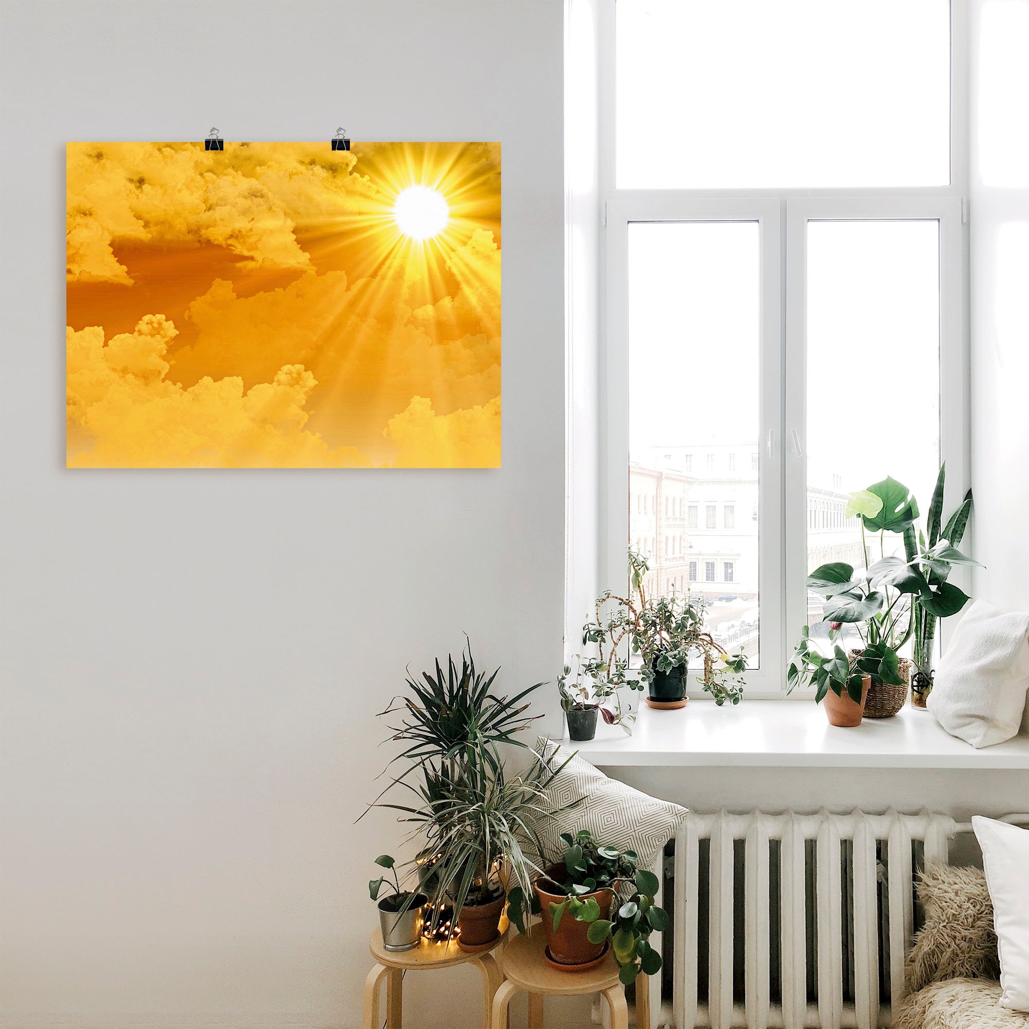 Artland Wandbild »Warme Sonnenstrahlen«, Himmel, (1 St.), als Leinwandbild, Poster, Wandaufkleber in verschied. Größen