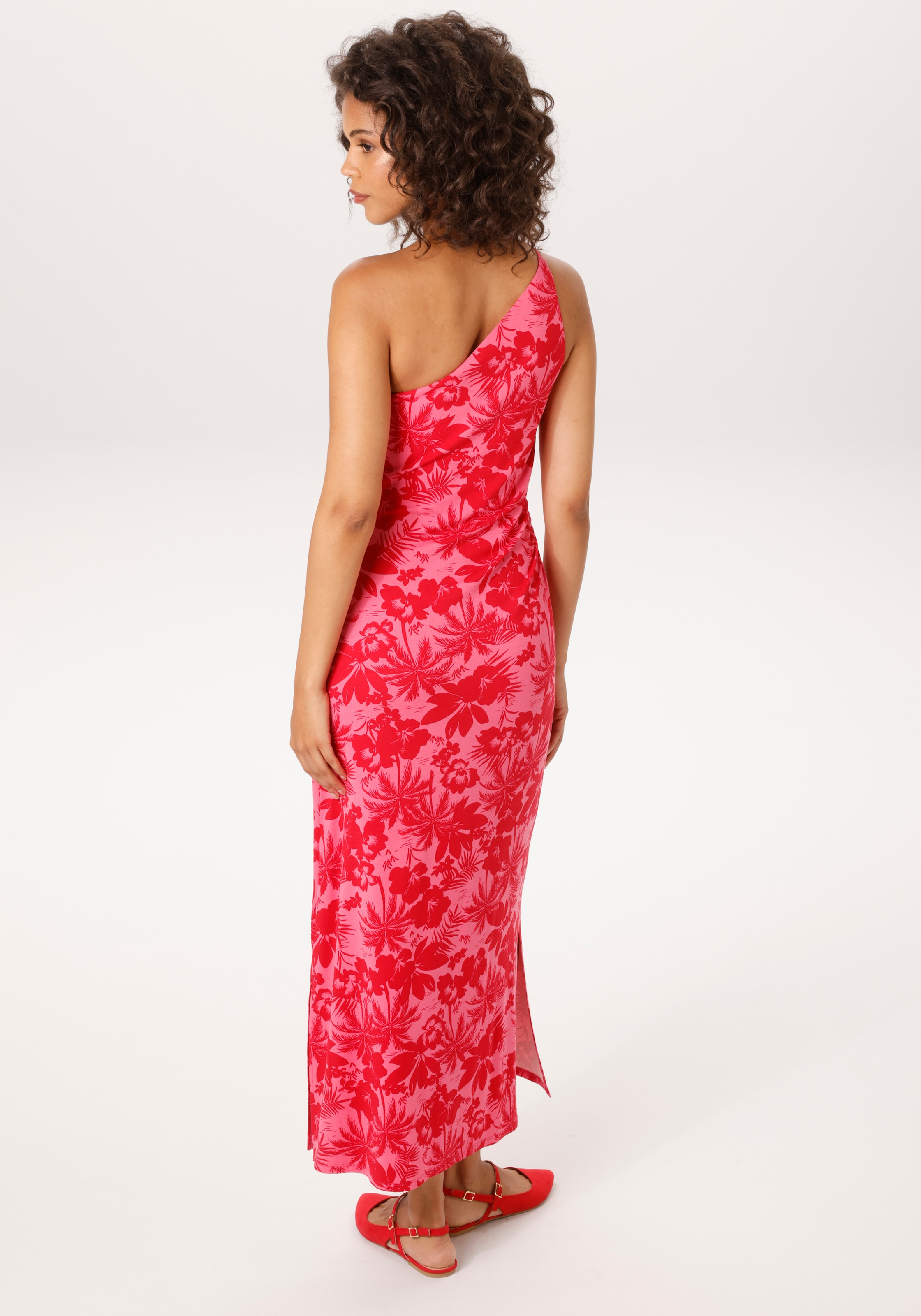 Aniston CASUAL Sommerkleid in modischer One-Shoulder-Form - NEUE KOLLEKTION