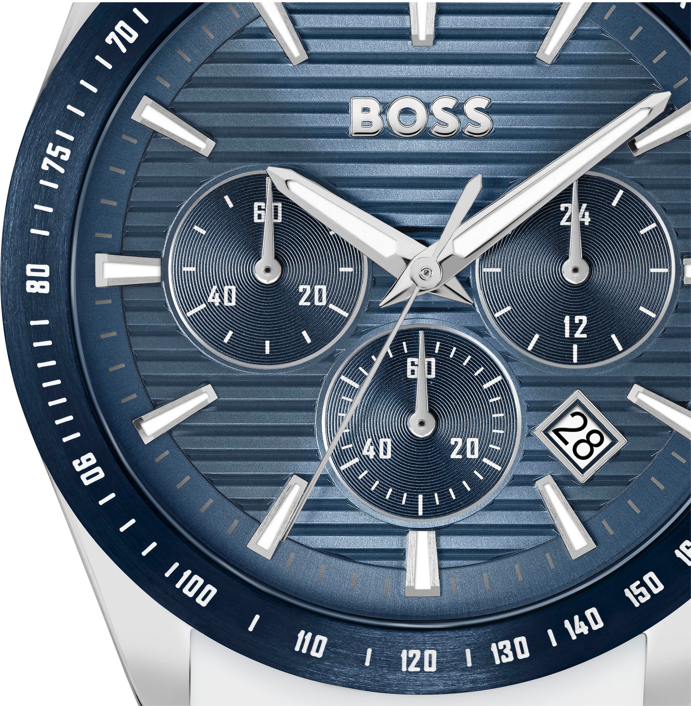 BOSS Chronograph »STRIKE CHRONO«, Quarzuhr, Armbanduhr, Herrenuhr, Silikonarmband, analog, Tag