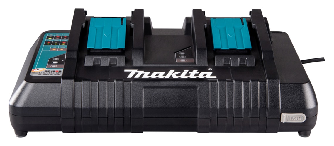 Makita Akku-Ladestation »DC18RD«, (1 St.), Schnellladegerät für 14,4 V und 18 V Akkus geeignet