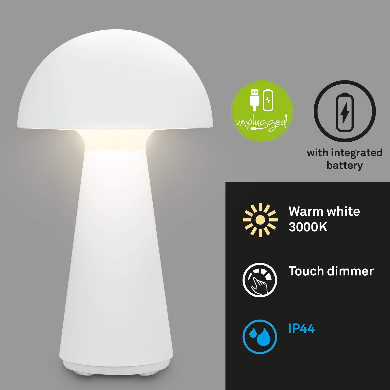 Briloner Leuchten Tischleuchte »Tischleuchte FUNGO«