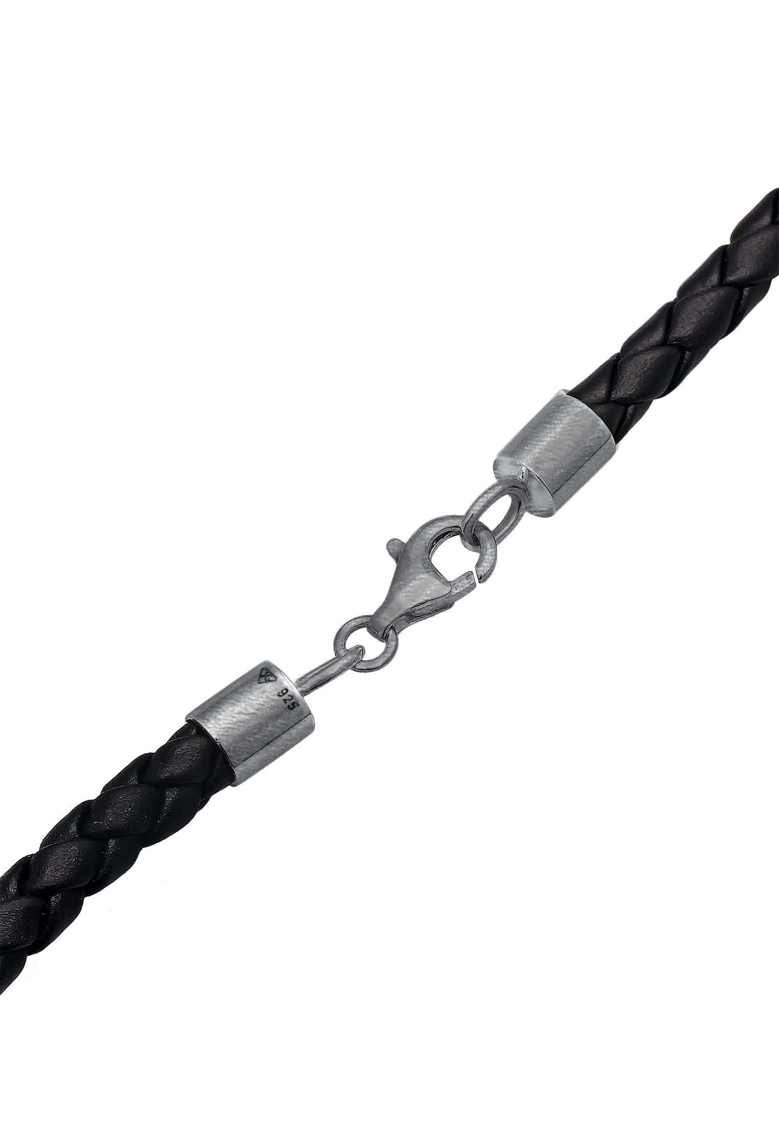 Kuzzoi Kette mit Anhänger »Halskette Herren Lederkette Arrow Pfeil Oxidiert 925 Silber«