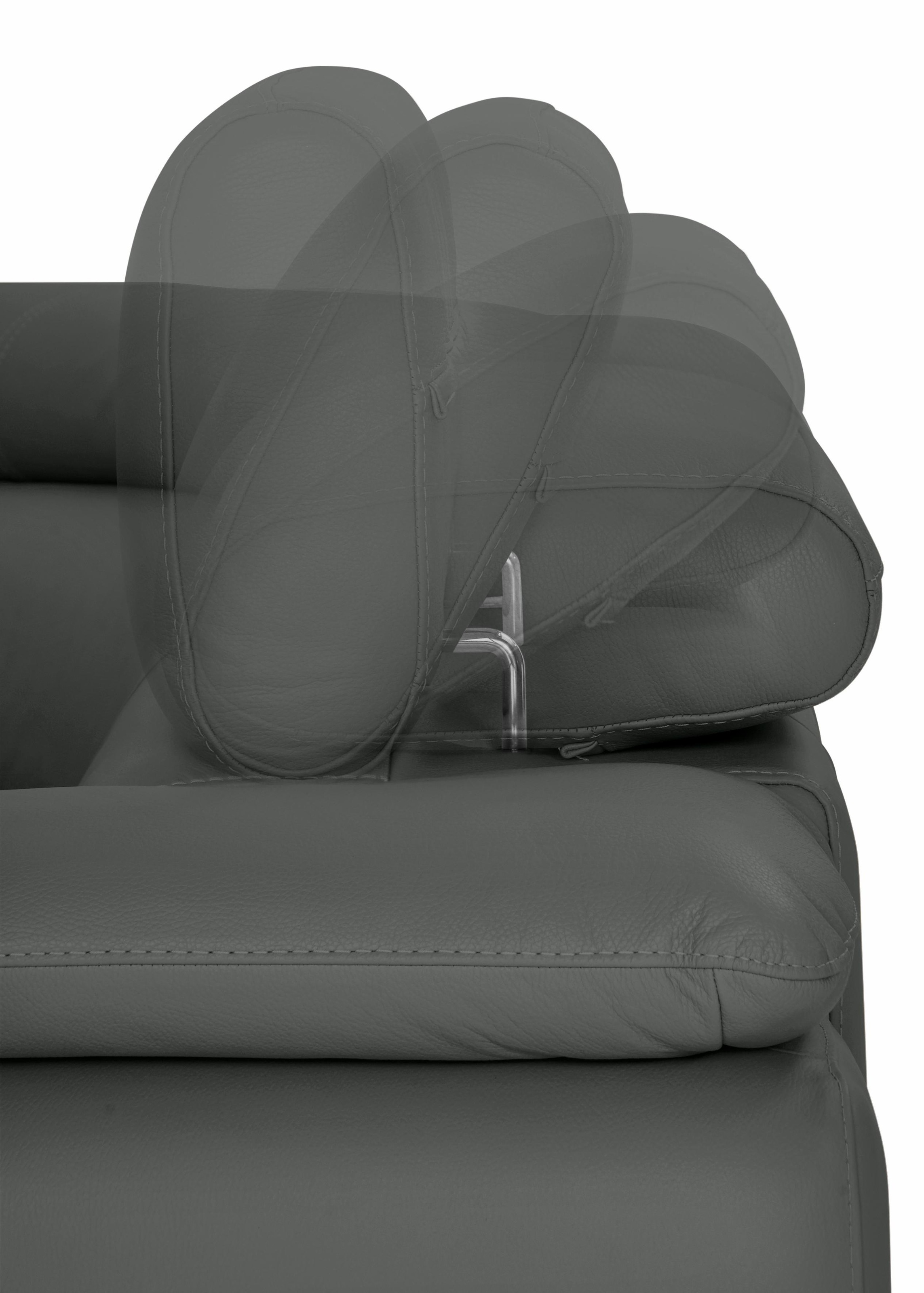CALIA ITALIA Wohnlandschaft »Magic, italienisches Sofa zum Träumen, erstklassiger Sitzkomfort«, verstellbaren Kopfstützen zum Relaxen, in 2 Lederqualitäten, U-Form