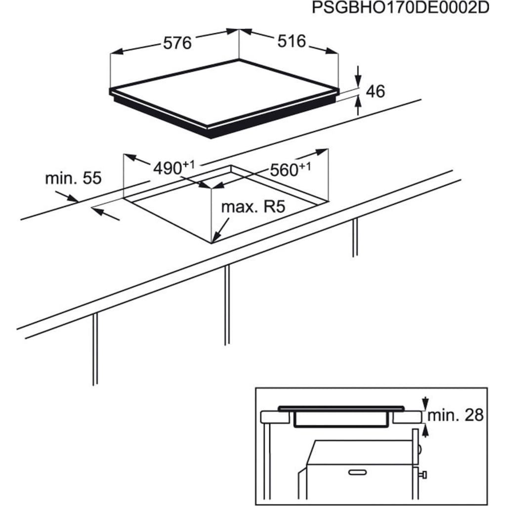 AEG Induktions Herd-Set »TEAMH1PIS2«, EPB43509BM 940321397, Pyrolyse-Selbstreinigung