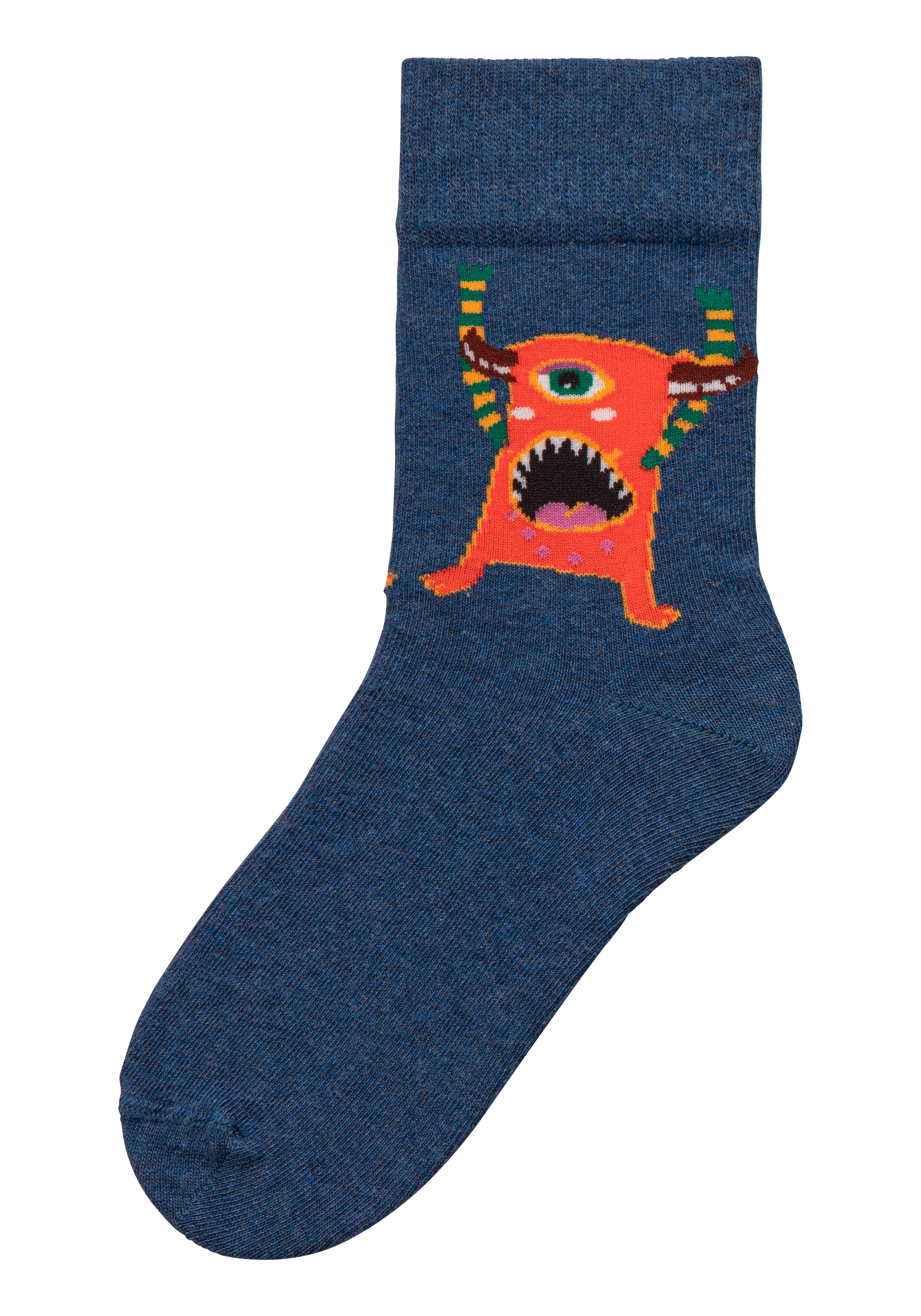 H.I.S Freizeitsocken, (Packung, 5 Paar), mit lustigen Monstermotiven
