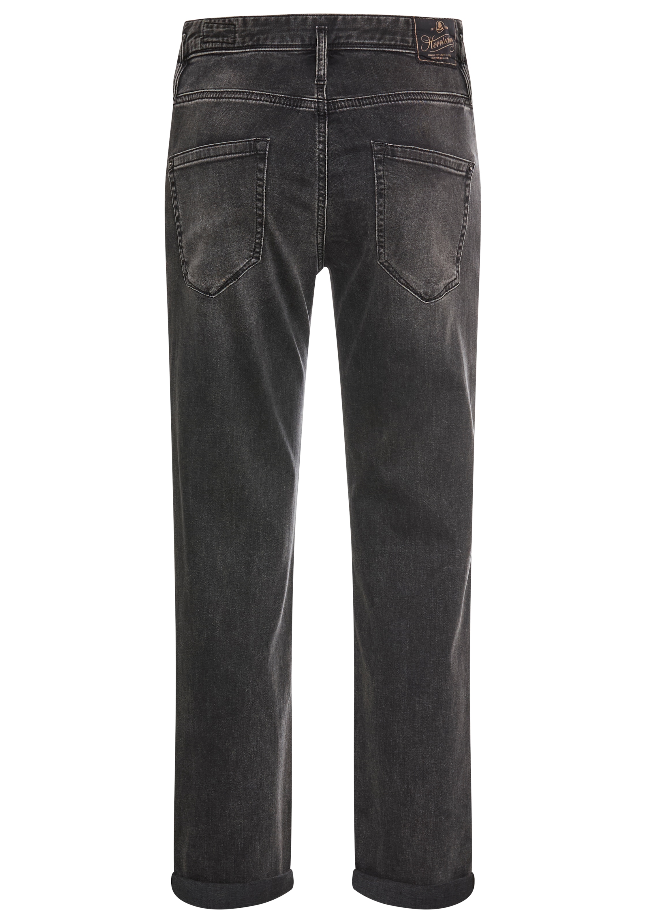 Herrlicher Boyfriend-Jeans »Shyra Tap Denim Black Light« mit halb verdeckter Knopfleiste