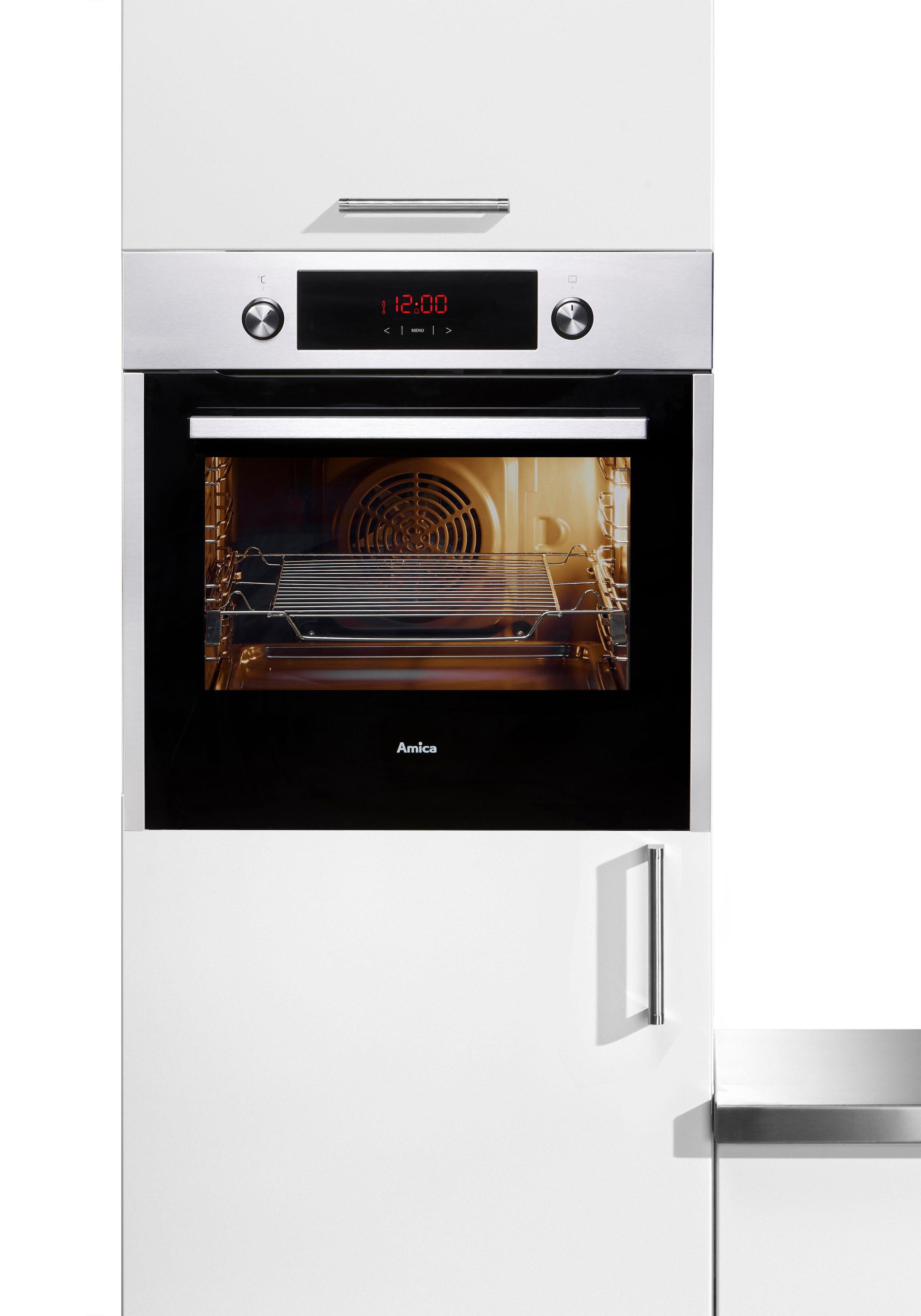 Amica Einbaubackofen  »EB 944 100 E«, mit 1-fach-Teleskopauszug, Steam Clean, Ofen mit 11 Programmen und einstufig ausziehbaren Backblechschienen.