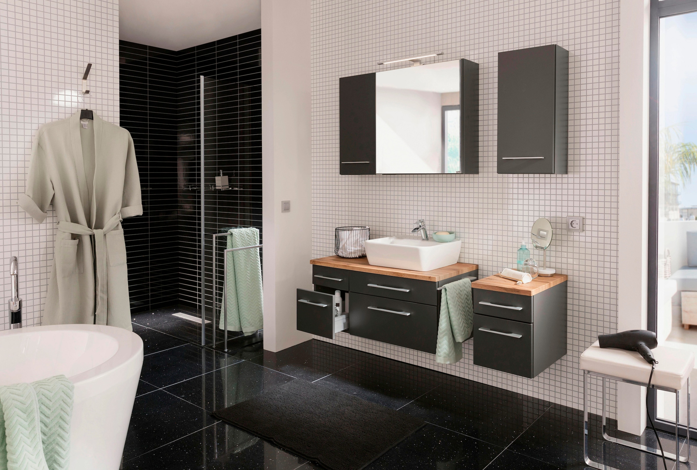 welltime Waschbeckenunterschrank »Davos« Breite 90 cm