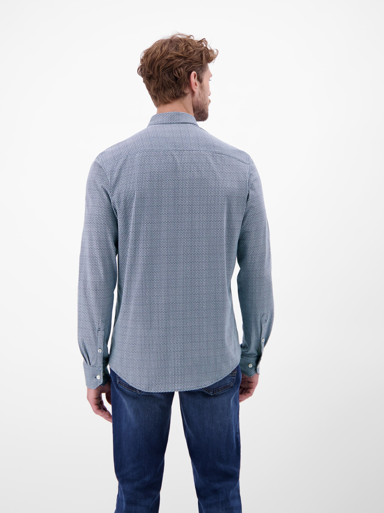 LERROS Langarmhemd mit Logo Stickerei