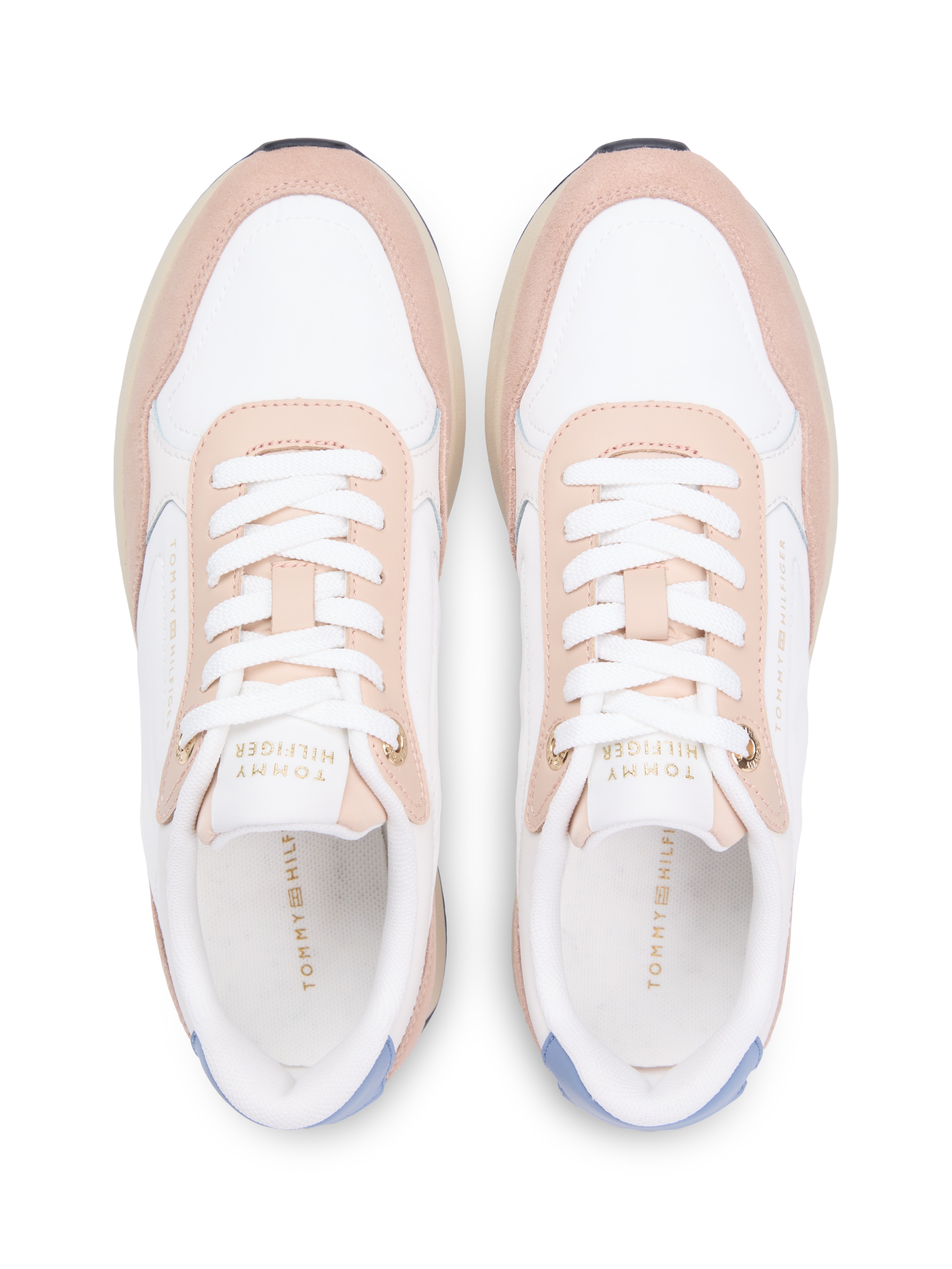 Tommy Hilfiger Plateausneaker »MIX MATERIAL RUNNER«  , Freizeitschuh, Halbschuh, Schnürschuh mit modischem Kontrastbesatz