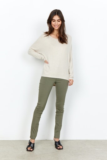 soyaconcept »SC-BIARA 1« bequemer Pullover, elastische Viskose-Qualität in melierter Optik