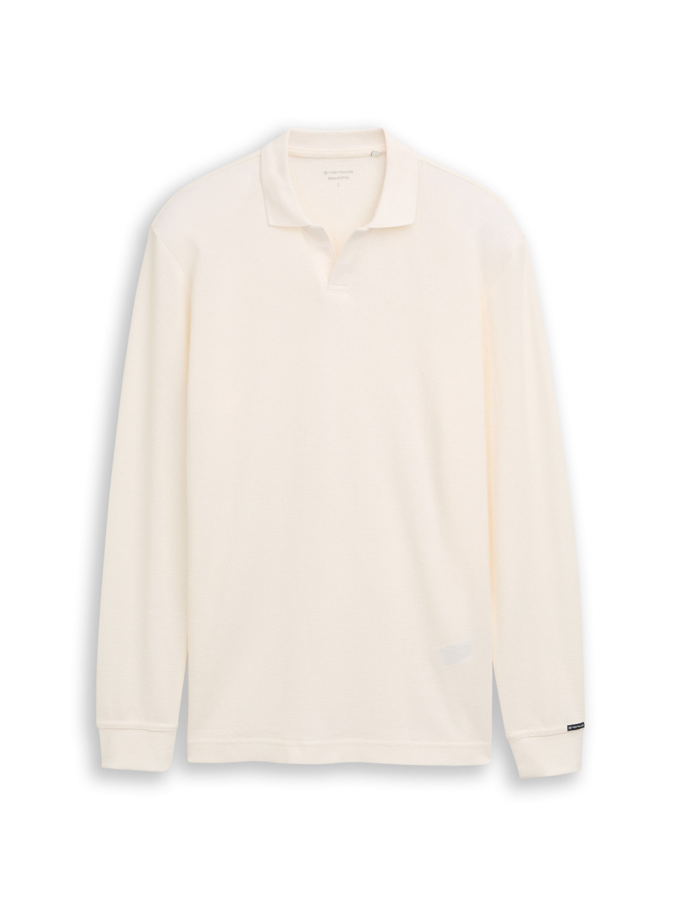 TOM TAILOR Langarm-Poloshirt mit Logo Stickerei