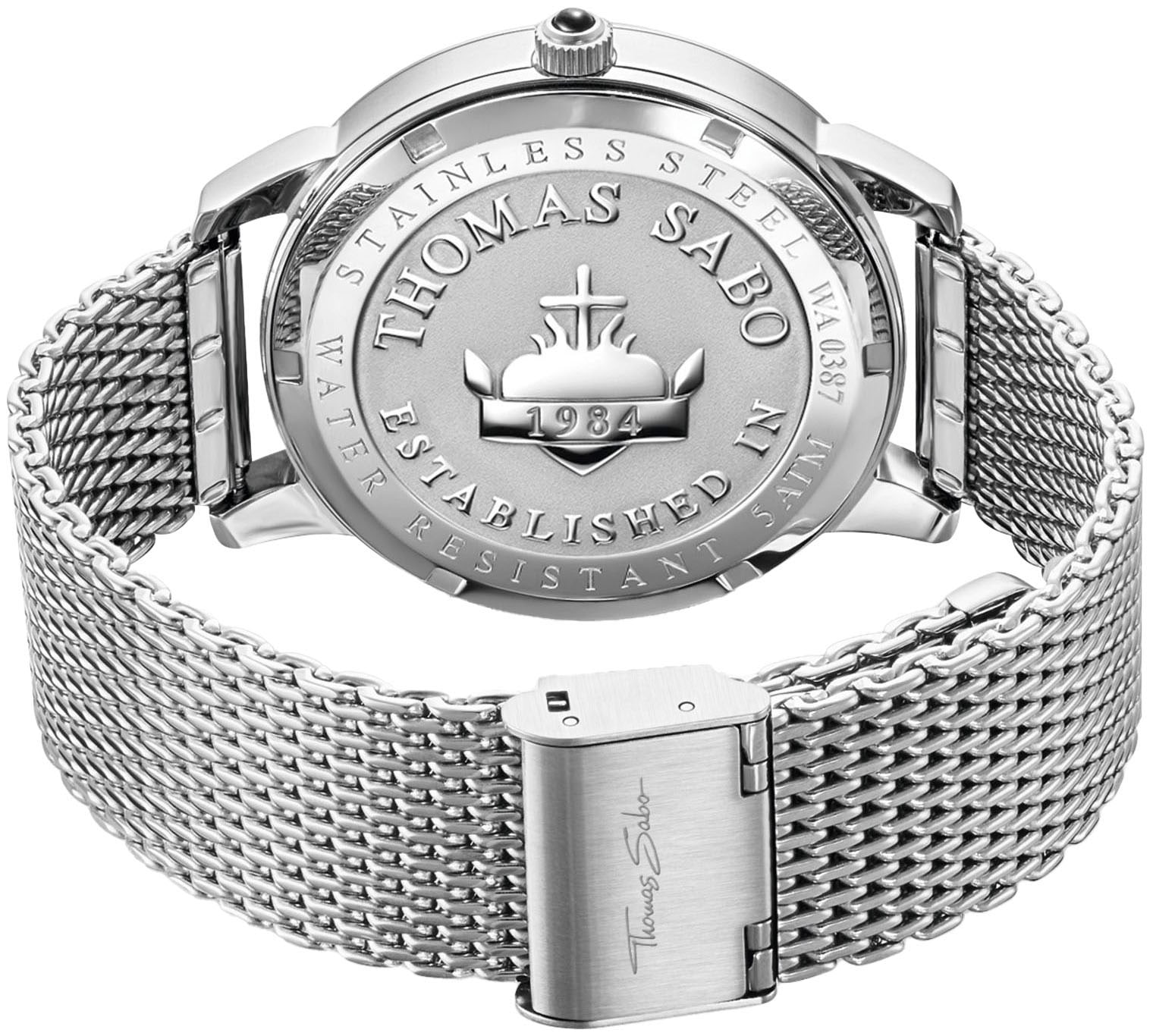 THOMAS SABO Quarzuhr »ELEMENTS OF NATURE« Armbanduhr für Damen und Herren, unisex, Onyx-Steine