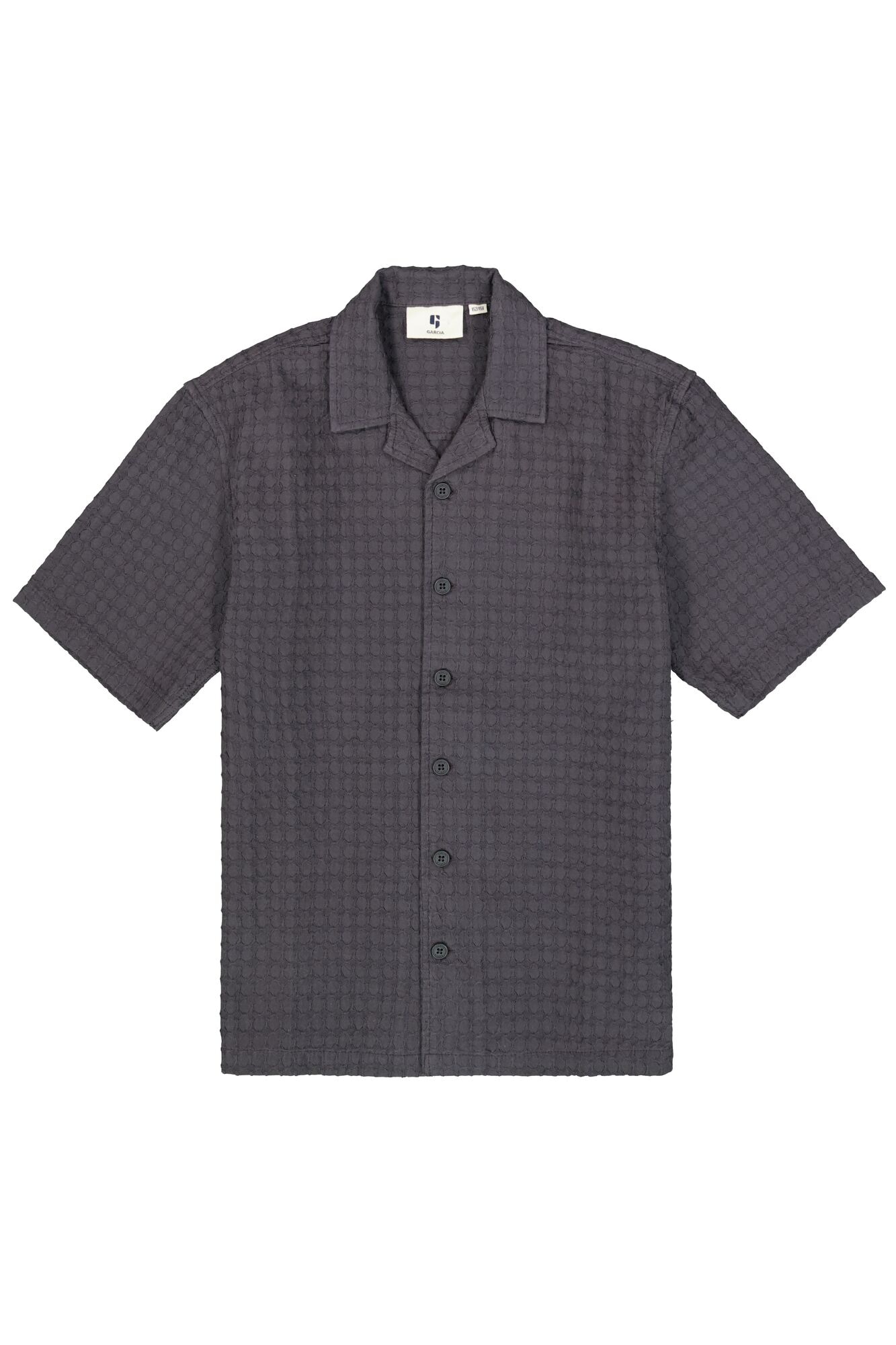 Garcia Kurzarmhemd in Waffle-Optik