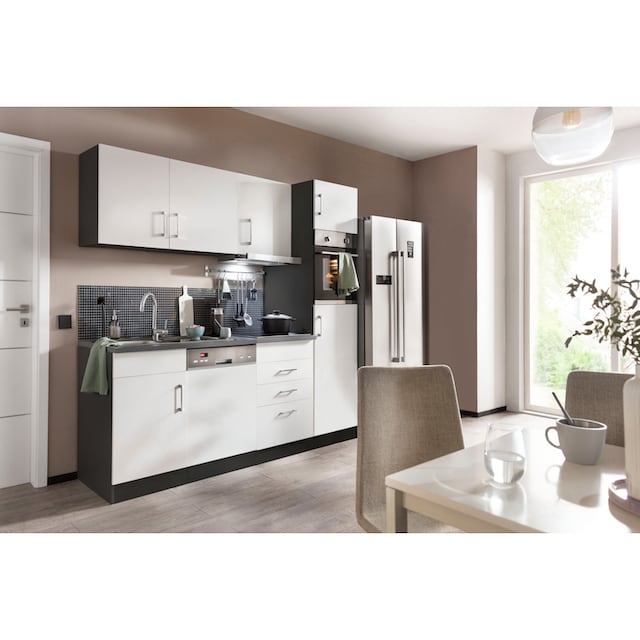 HELD MÖBEL Küchenzeile »Paris«, mit E-Geräten, Breite 230 cm, wahlweise mit  Induktionskochfeld auf Raten kaufen
