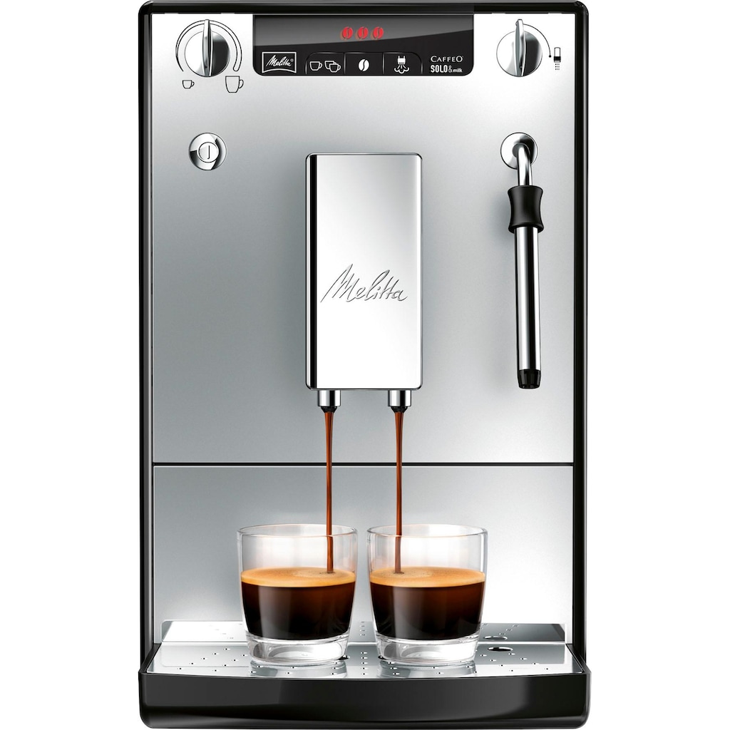 Melitta Kaffeevollautomat »Solo® & Milk E953-202, silber/schwarz«