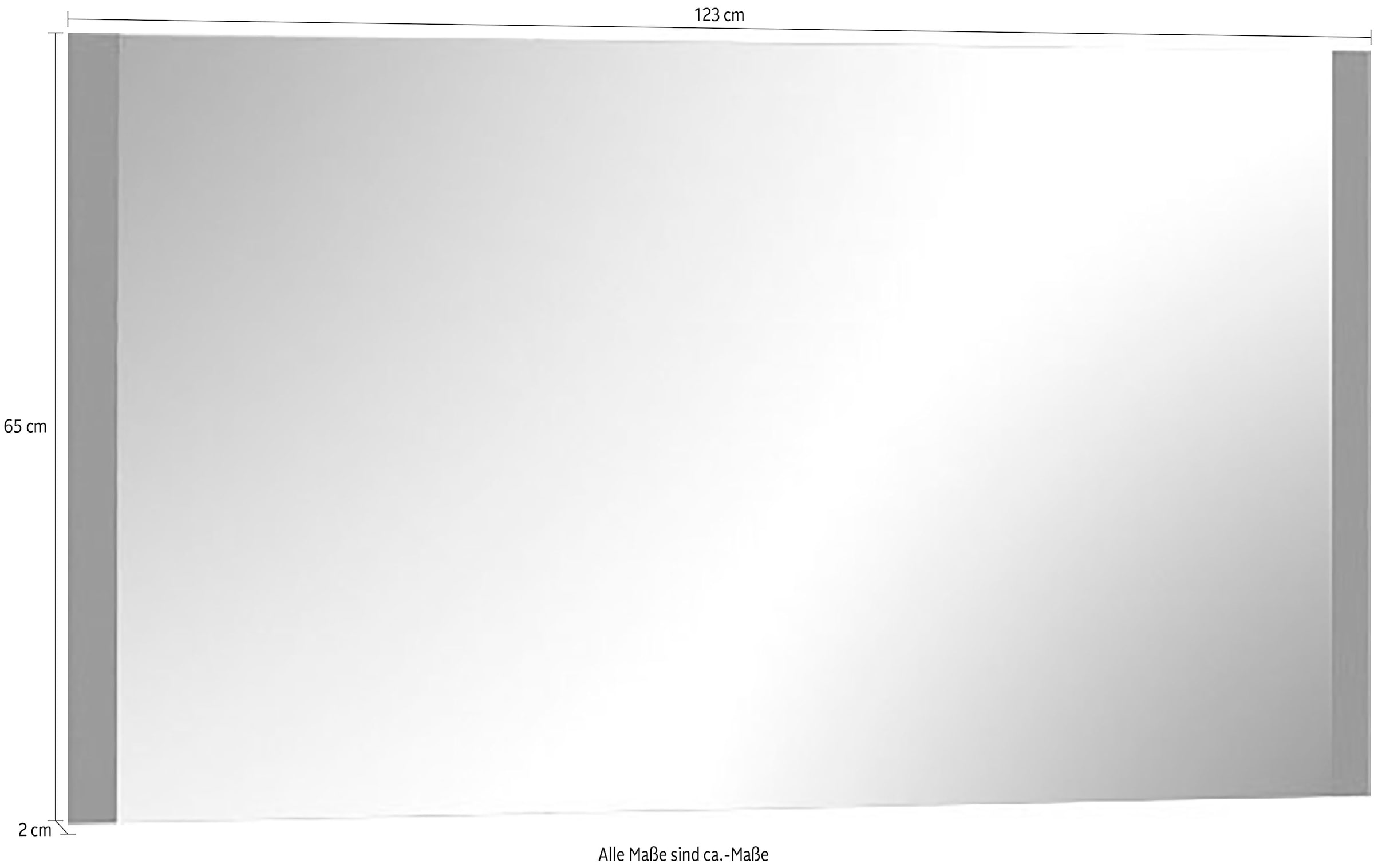 Places of Style Wandspiegel »Onyx«, Maße (B/T/H): 123/2/65 cm