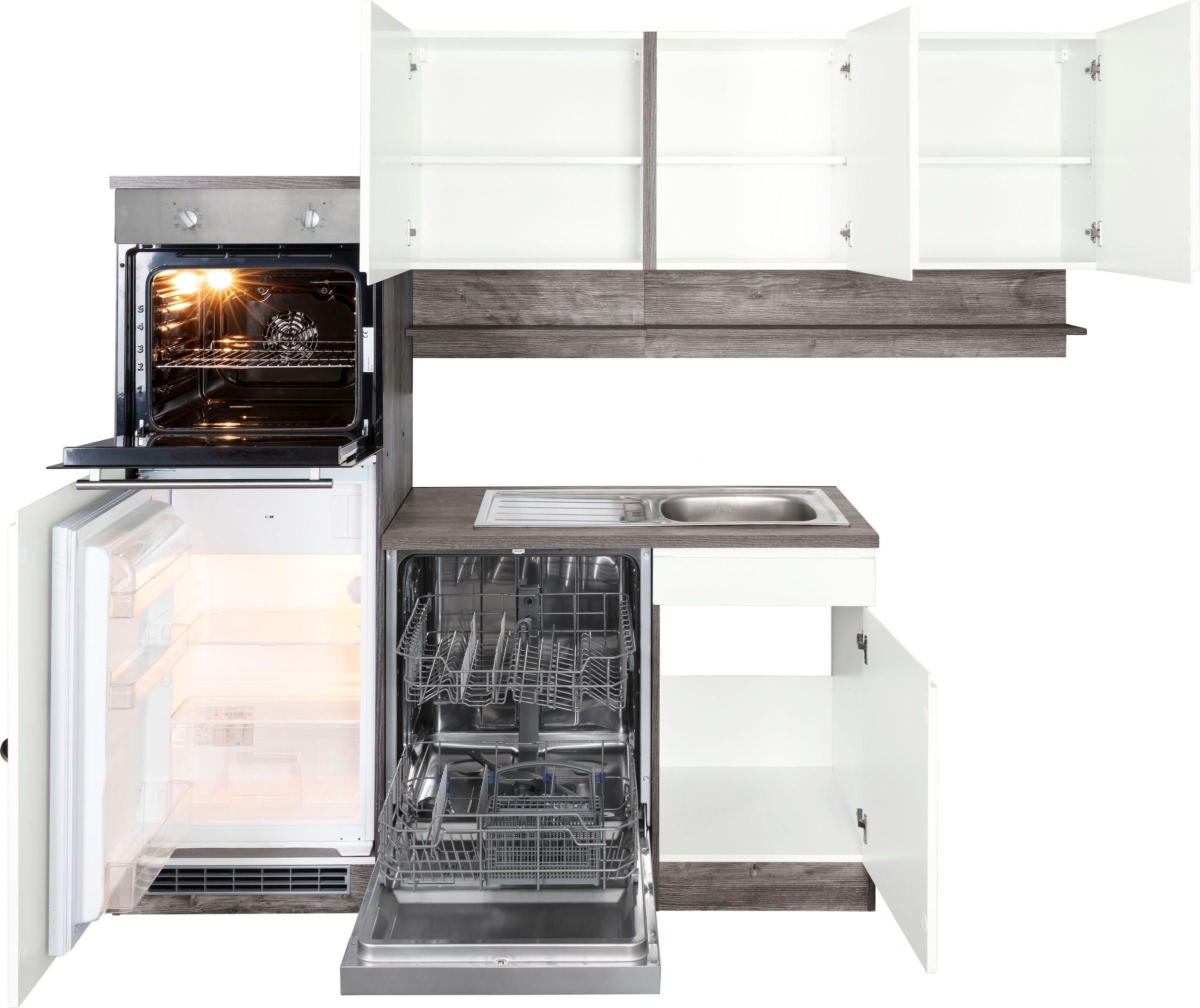 KOCHSTATION Winkelküche »KS-Virginia«, Stellbreite 230/190 cm, ohne E-Geräte