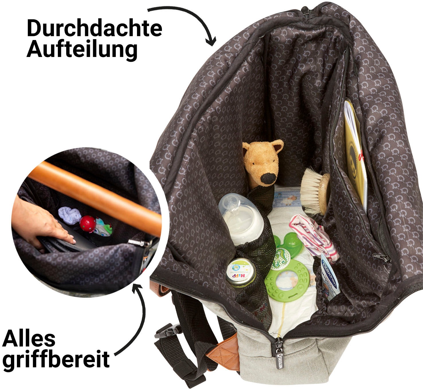 Gesslein Wickelrucksack »N°6, orange«, Made in Germany