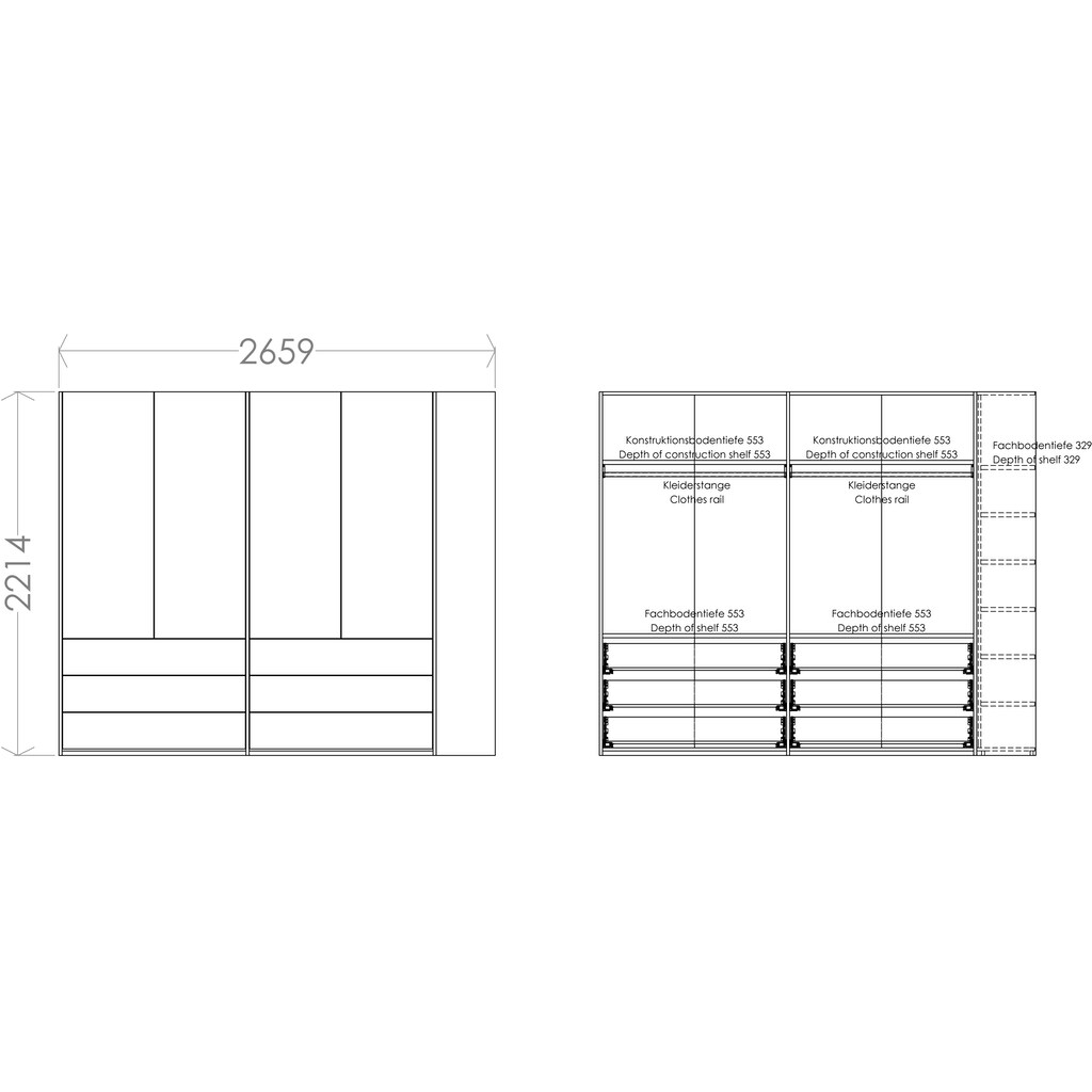 Müller SMALL LIVING Kleiderschrank »Modular Plus Variante 4«