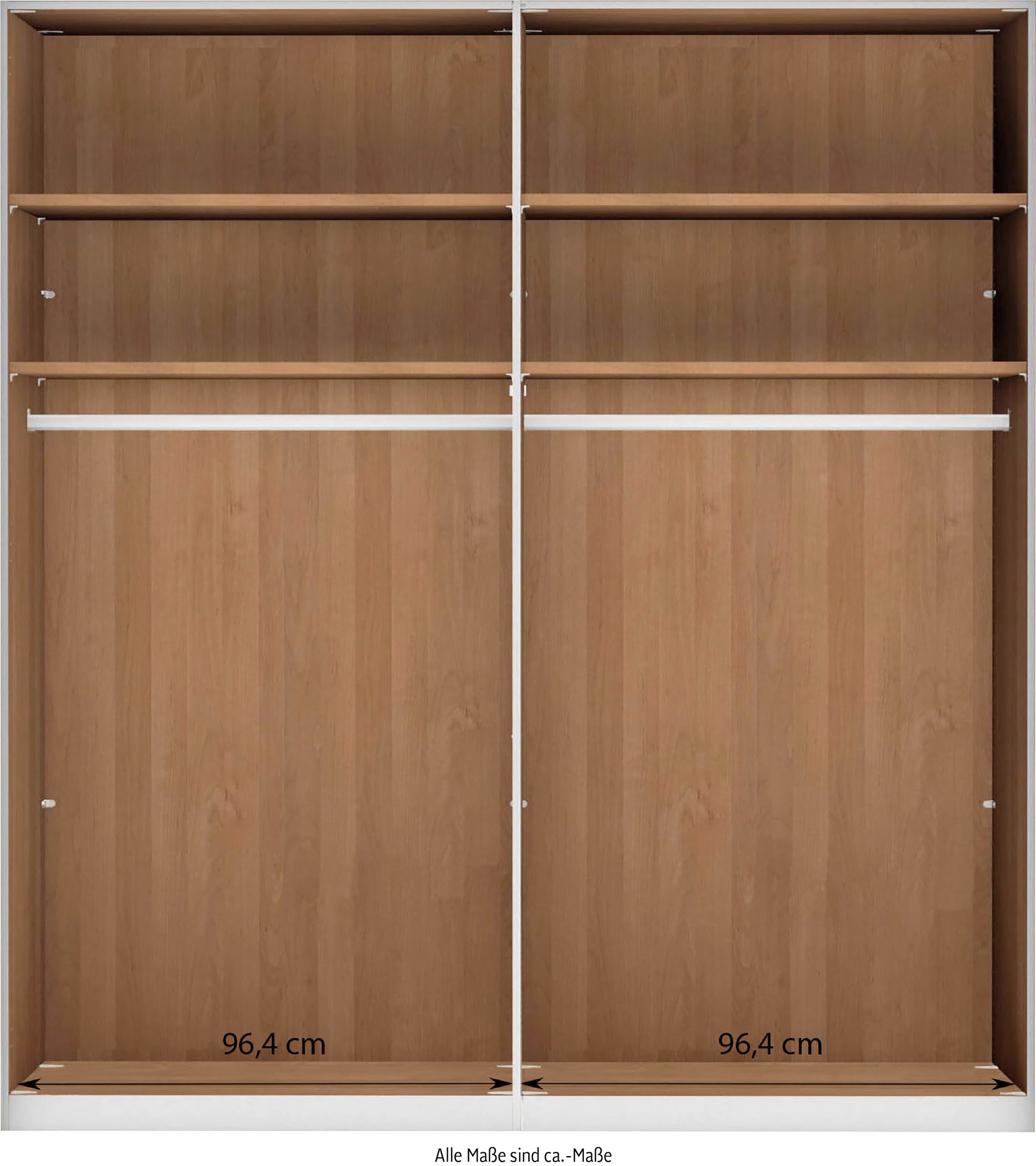 WIEMANN Kleiderschrank »Cardiff, Massivholztüren in Kombination mit Glas- oder Spiegeltüren« 4 Breiten, 2 Höhen 216/236cm auswählbar,  hochwertiges Design in langlebiger Qualität, viel Stauraum