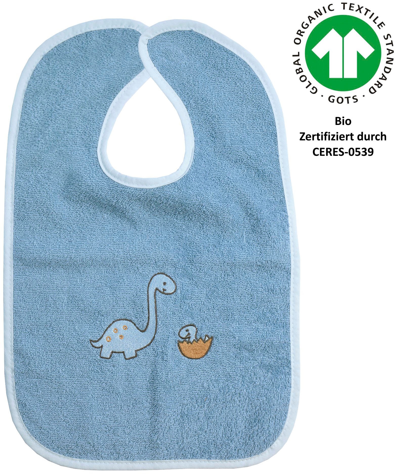 Wörner Lätzchen »Dinofamilie« 1 Stk. tlg. Biobaumwolle, mit Klettverschluss, maschinenwaschbar