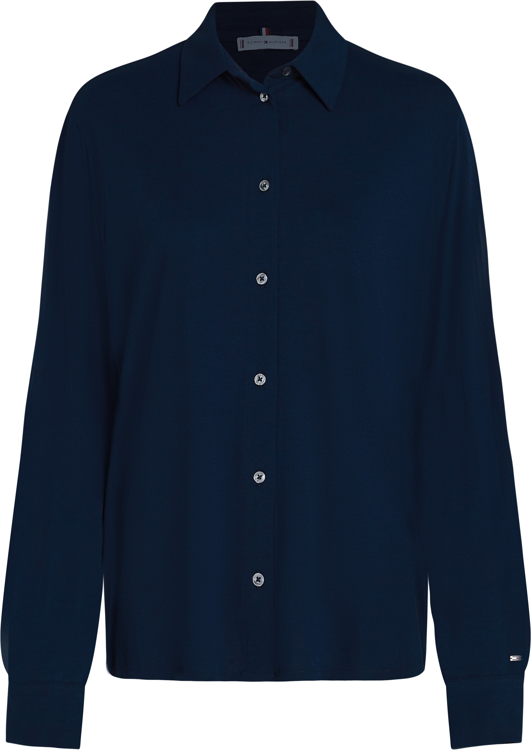 Tommy Hilfiger Klassische Bluse »CASUAL BTN DOWN SHIRT LS«, mit Metalllabel